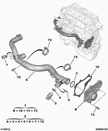 CITROËN/PEUGEOT 16 094 176 80 - Bomba de agua + kit correa distribución parts5.com