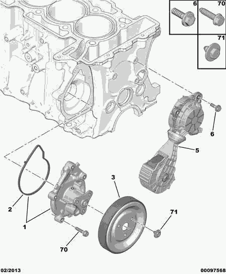 CHEVROLET (SGM) 98 015 733 80 - Pompa apa parts5.com