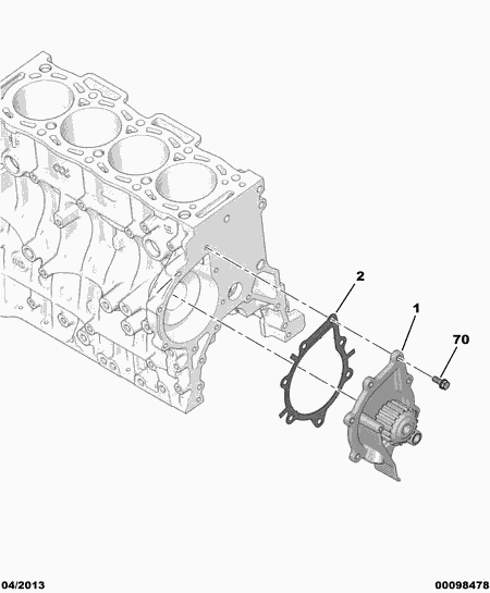 Vauxhall 16 102 780 80 - Water Pump parts5.com