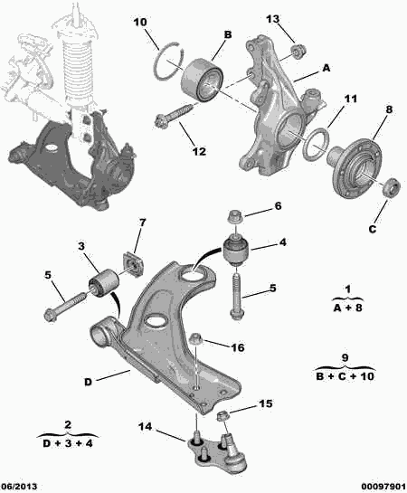 PEUGEOT (DF-PSA) 98 034 340 80 - Rótula de suspensión / carga parts5.com