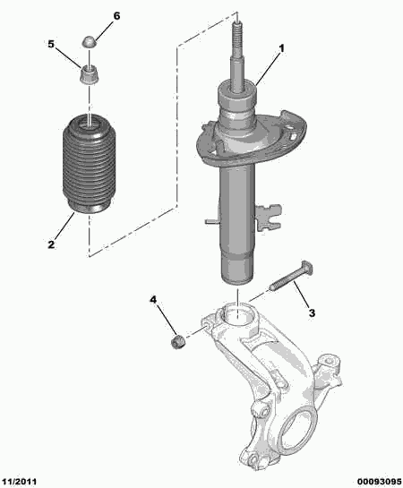 PEUGEOT 5254 48 - Σετ προστασίας από σκόνη, αμορτισέρ parts5.com