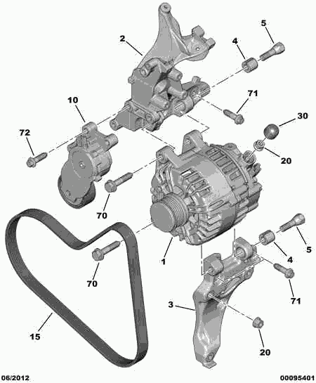 CITROËN 98 004 531 80 - Correa trapecial poli V parts5.com