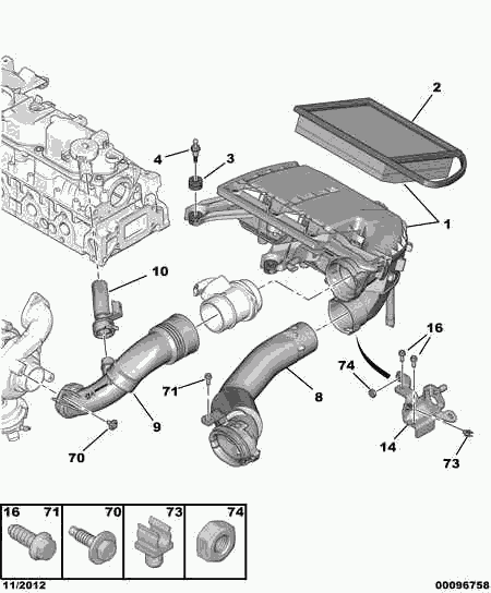 CITROËN 1444 TV - Въздушен филтър parts5.com