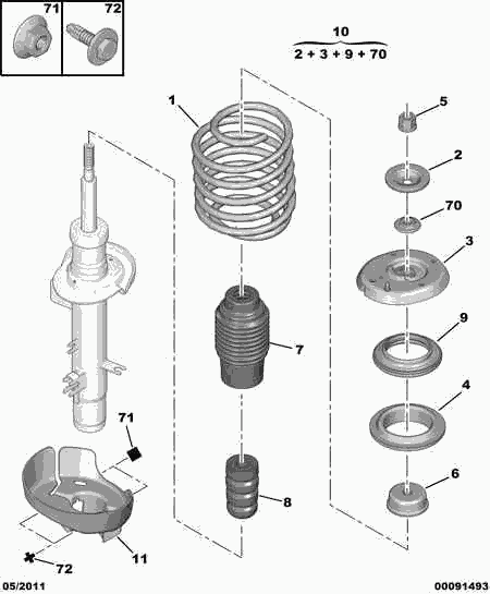 CITROËN 5038 91 - Top Strut Mounting parts5.com