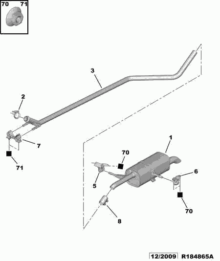 CITROËN/PEUGEOT 1713 67 - Pipe Connector, exhaust system parts5.com