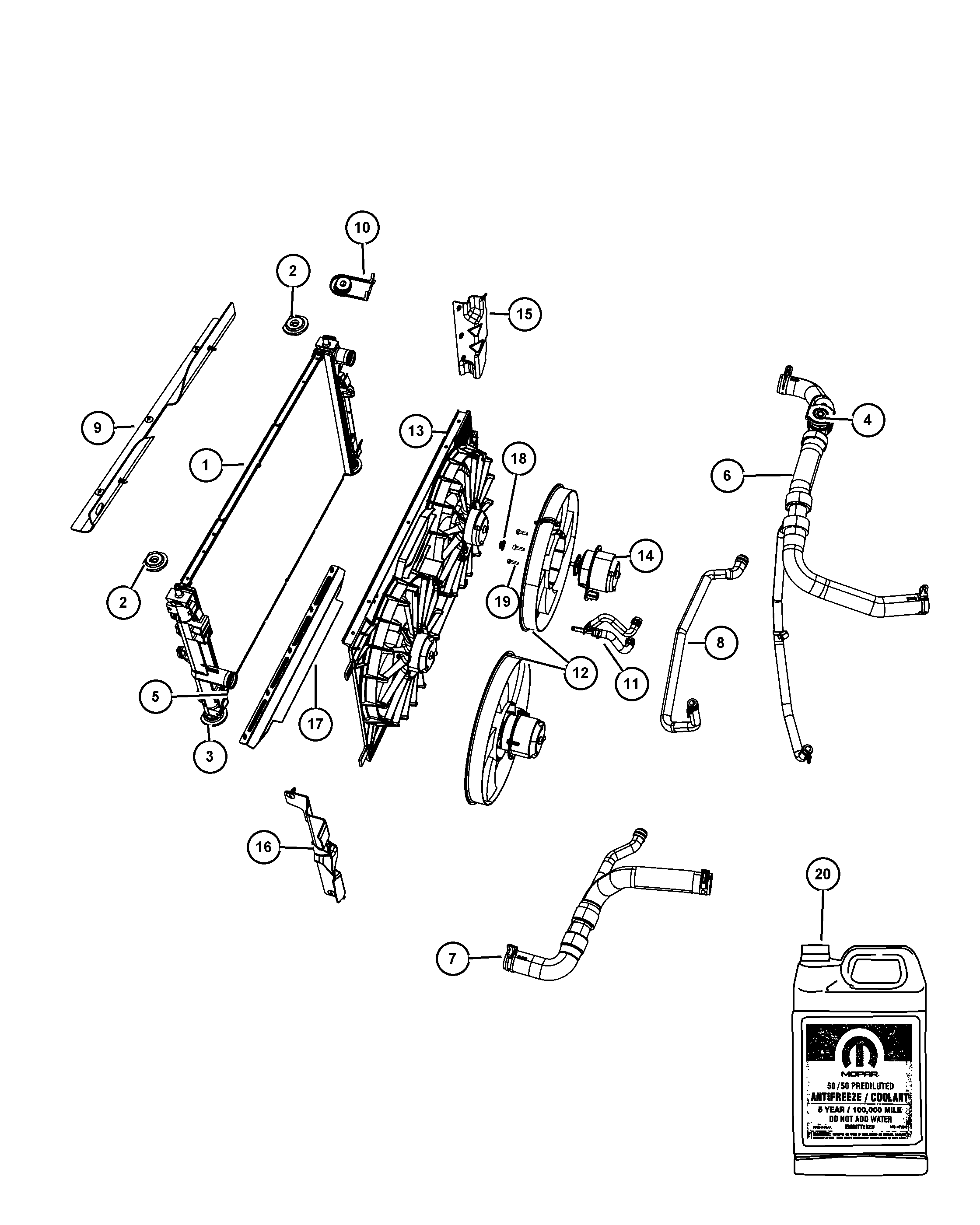 Jeep 68004 049AA - Hladnjak, hlađenje motora parts5.com