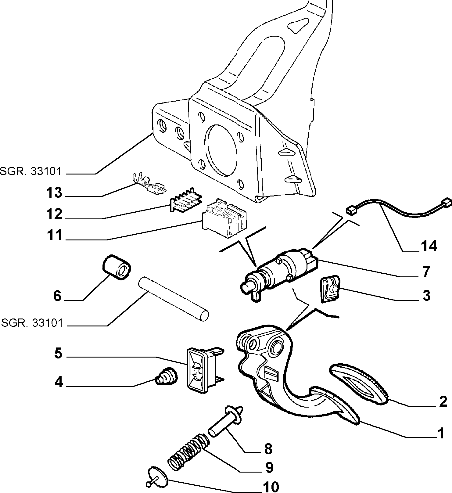 FIAT 46752843 - Intrerupator, control automat al vitezei parts5.com