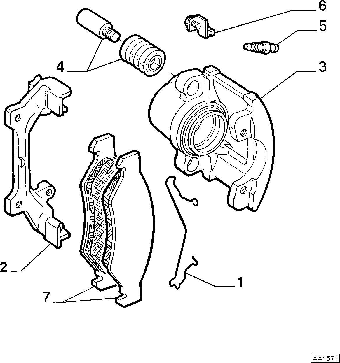 FIAT 9947054 - Sada vodicích pouzder, brzdový třmen parts5.com