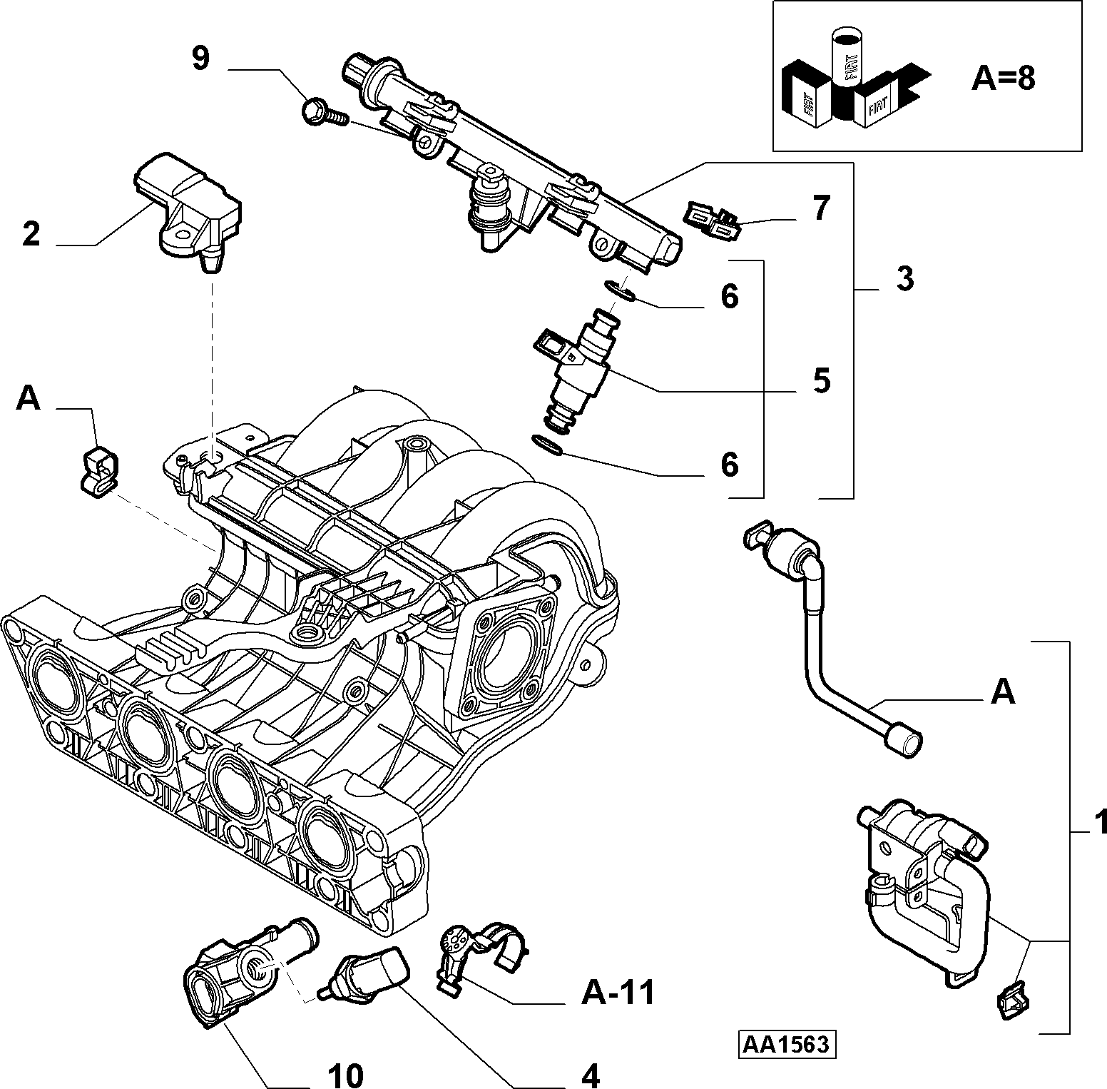 Lancia 71732447 - Senzor,presiune supraalimentare parts5.com