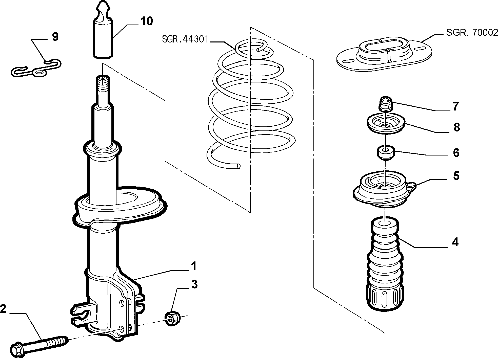 Lancia 46746544 - Top Strut Mounting parts5.com