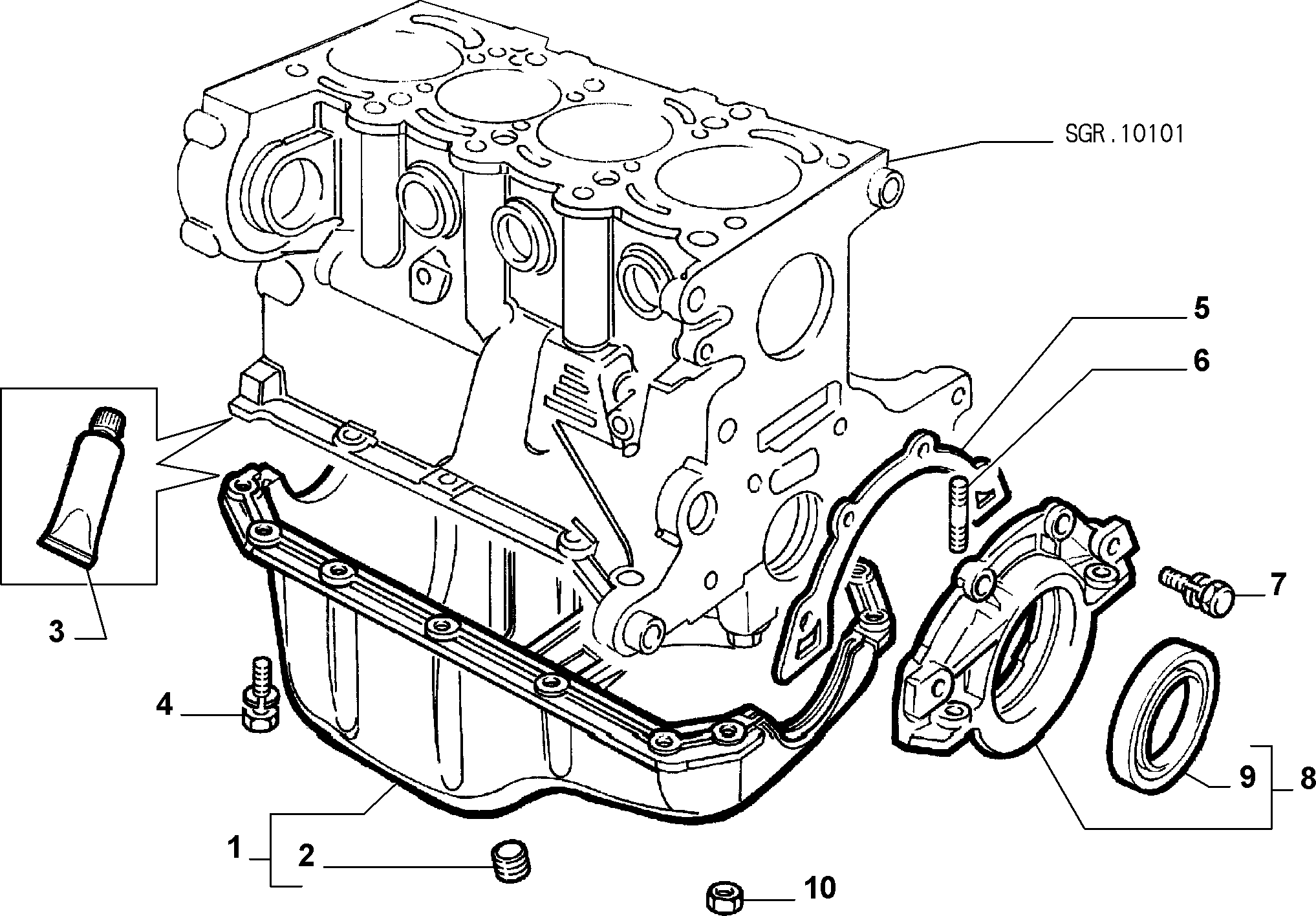 FIAT 7734022 - Sealing Plug, oil sump parts5.com