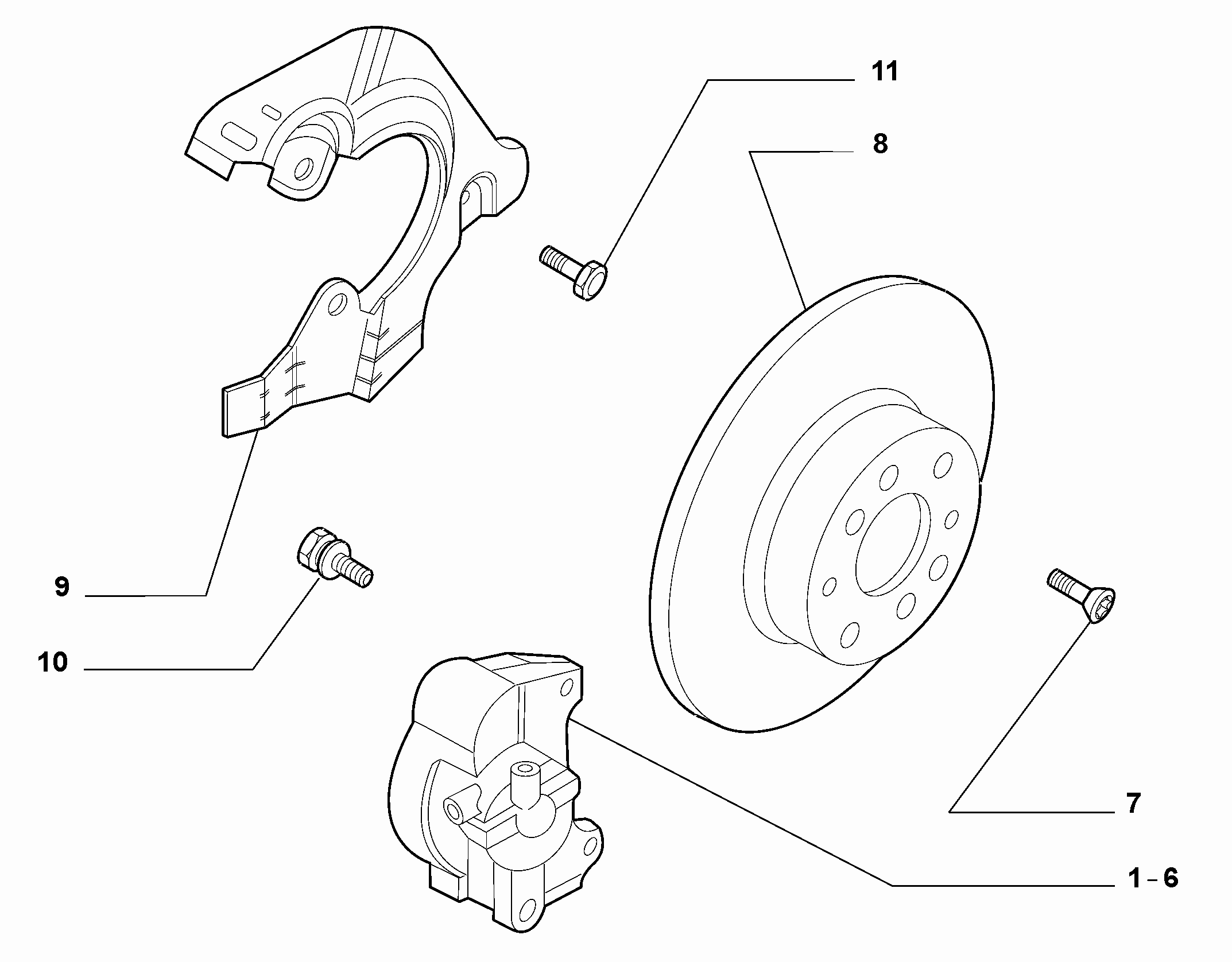 FIAT / LANCIA 55704023 - Repair Kit, brake caliper parts5.com