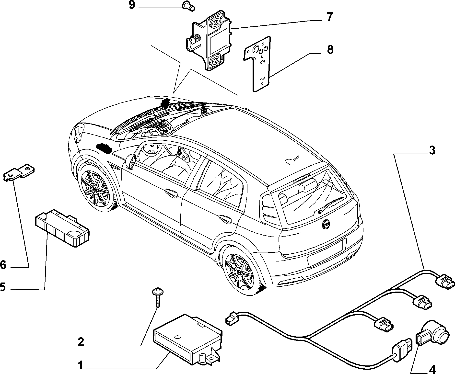 Lancia 71 748 668 - Sensor, Einparkhilfe parts5.com