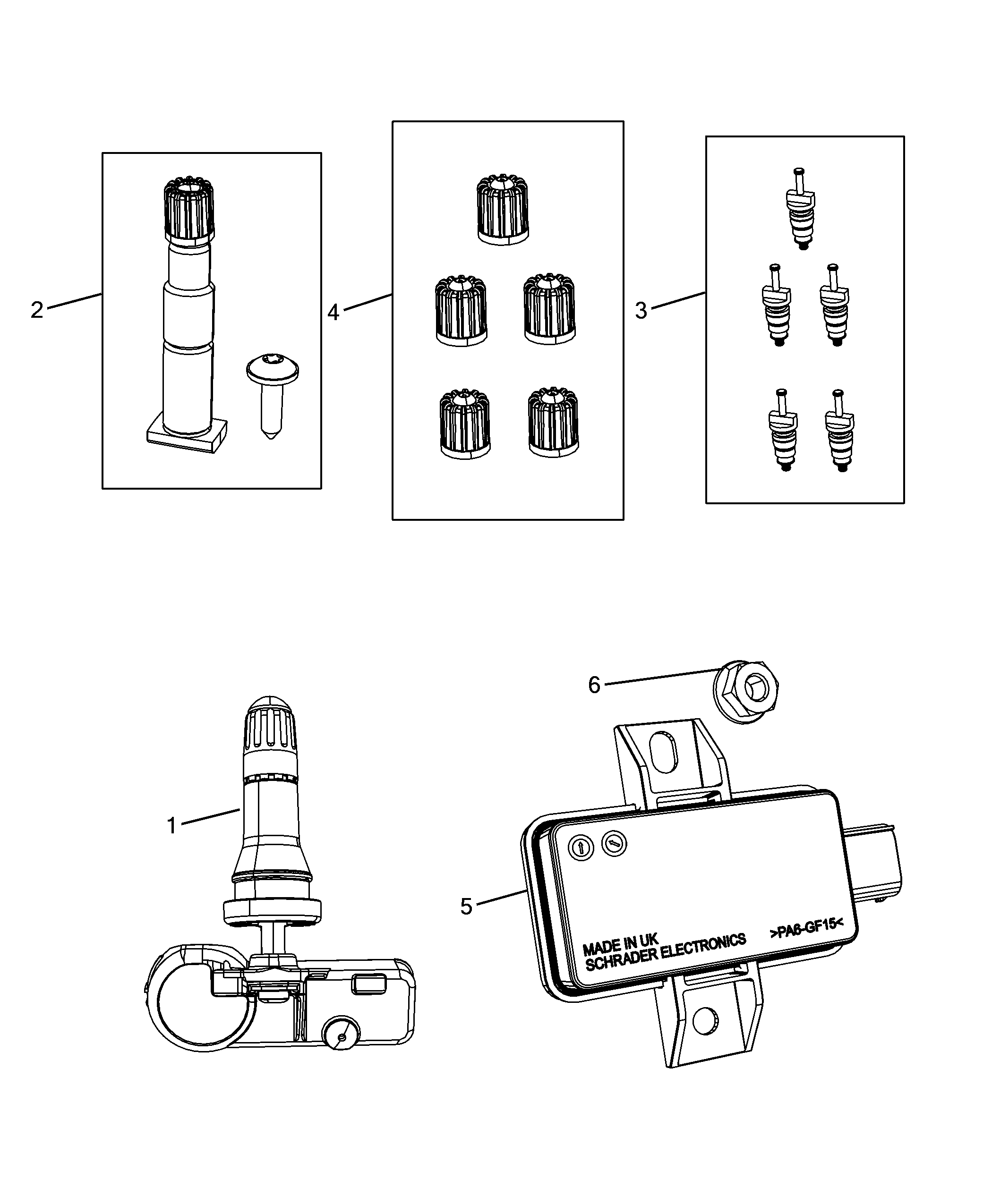 FIAT K56029398AB - Czujnik w kole, system kontroli ciśnienia w ogumieniu parts5.com