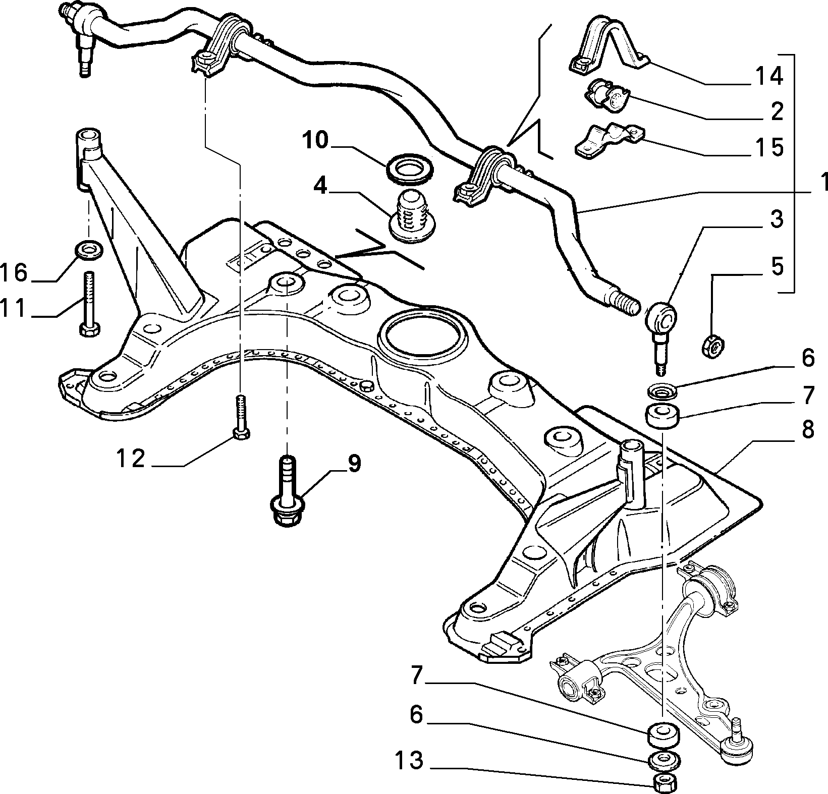 Lancia 60570627 - Ράβδος / στήριγμα, ράβδος στρέψης parts5.com