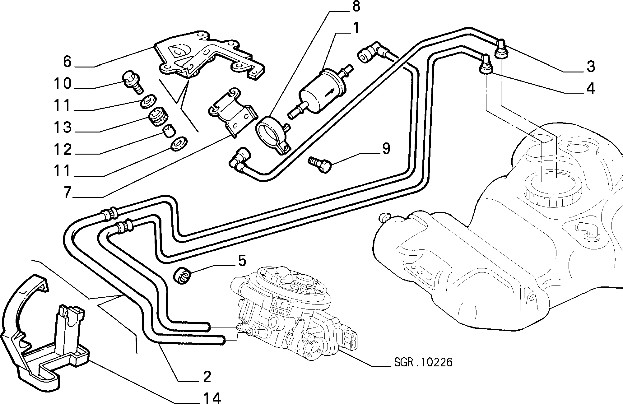 FIAT 71736100 - Filtru combustibil parts5.com