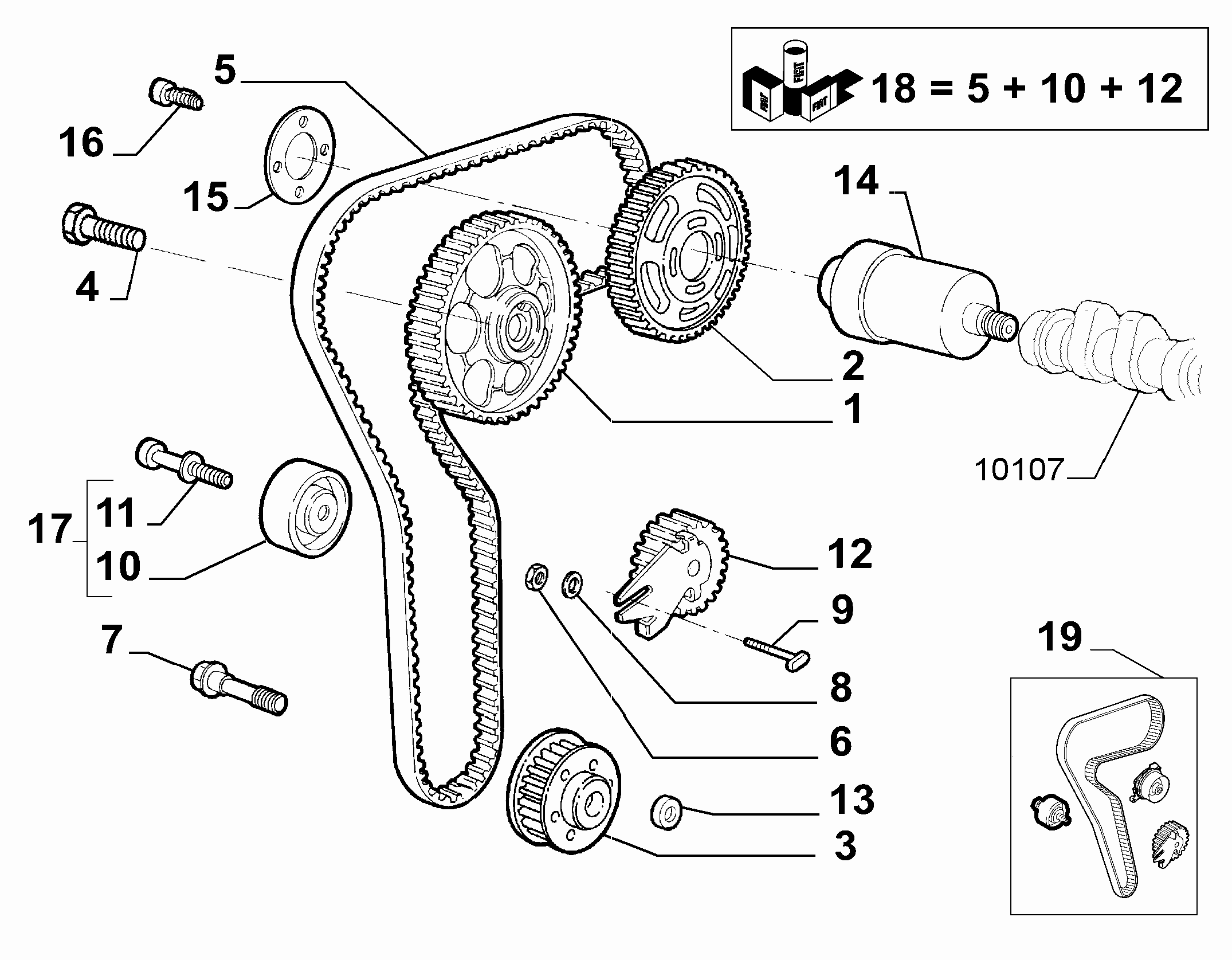 FIAT 60652477 - Rola intinzator,curea distributie parts5.com