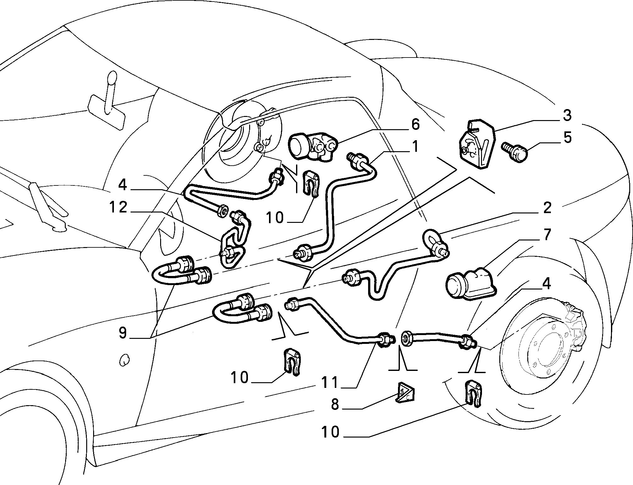 FIAT 71736960 - Furtun frana parts5.com