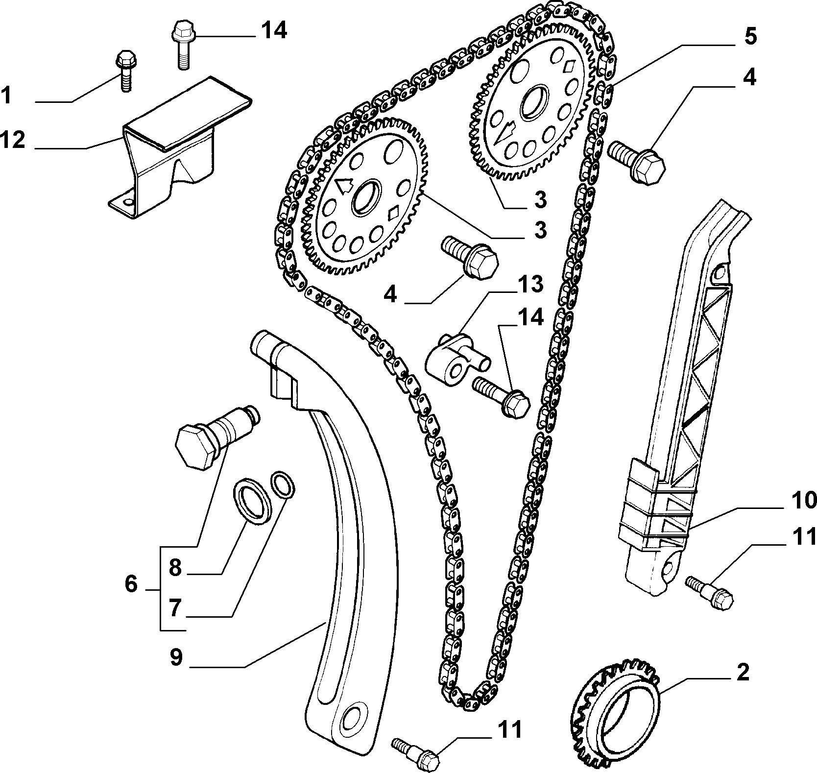 Alfa Romeo 71739289 - Timing Chain Kit parts5.com