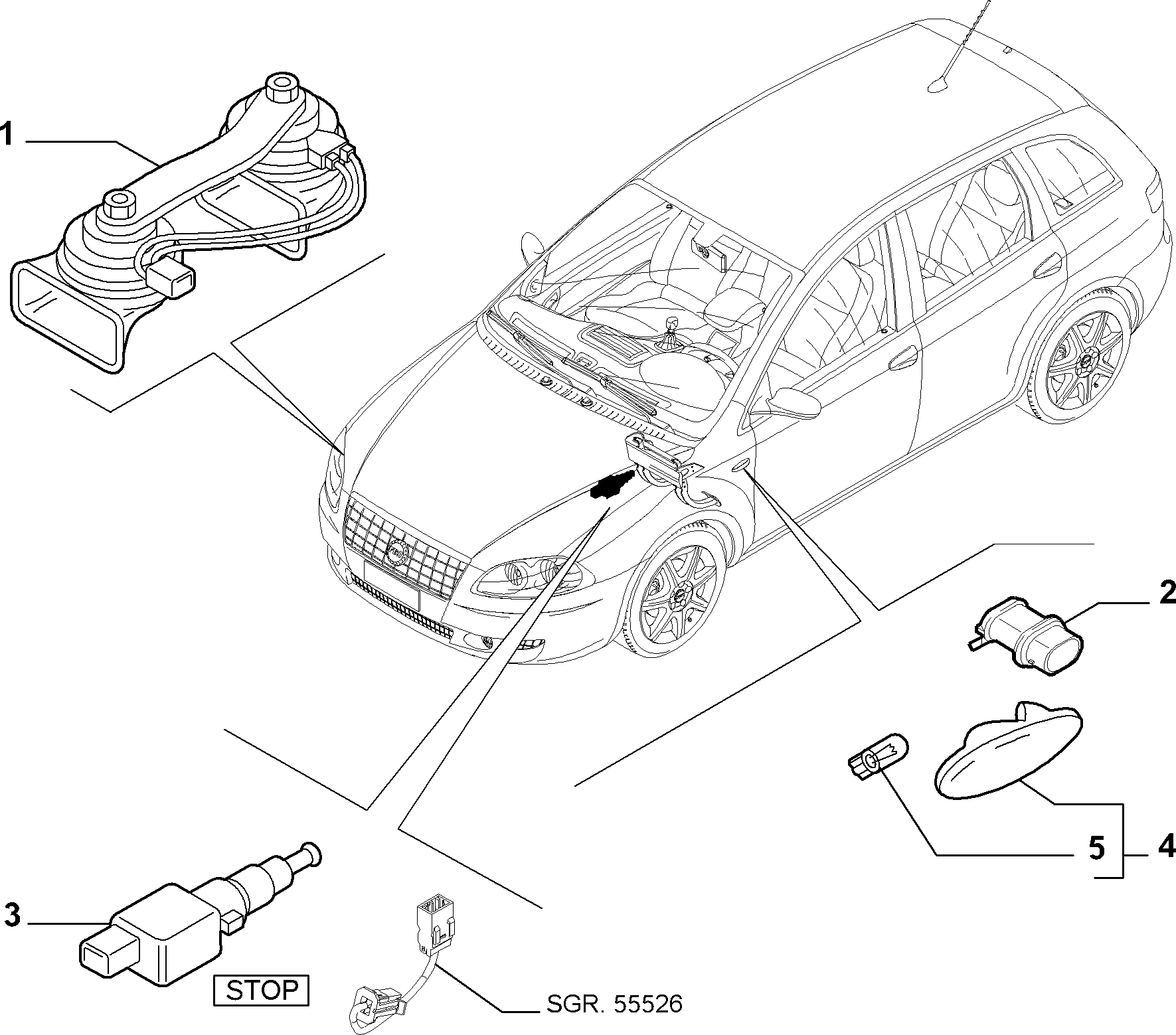 Alfa Romeo 468 4051 0 - Interruptor luces freno parts5.com