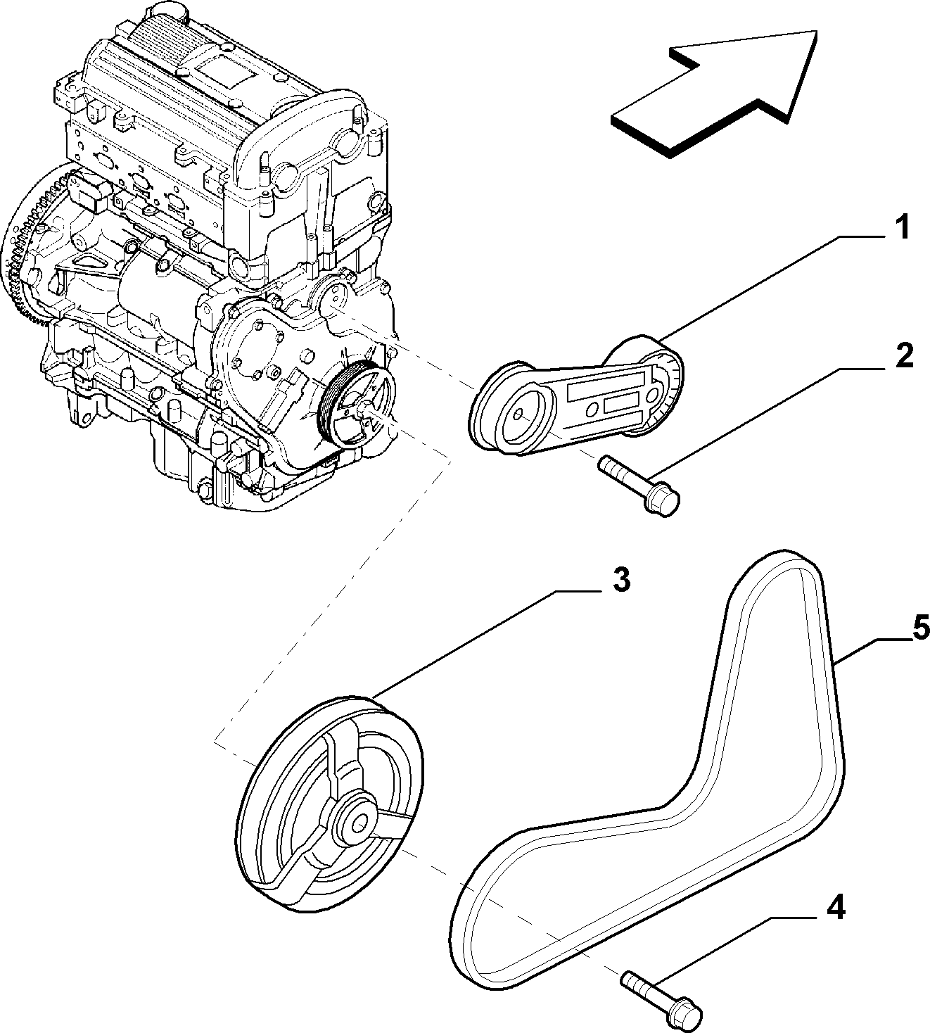 FIAT 55351458 - Rebrasti jermen parts5.com