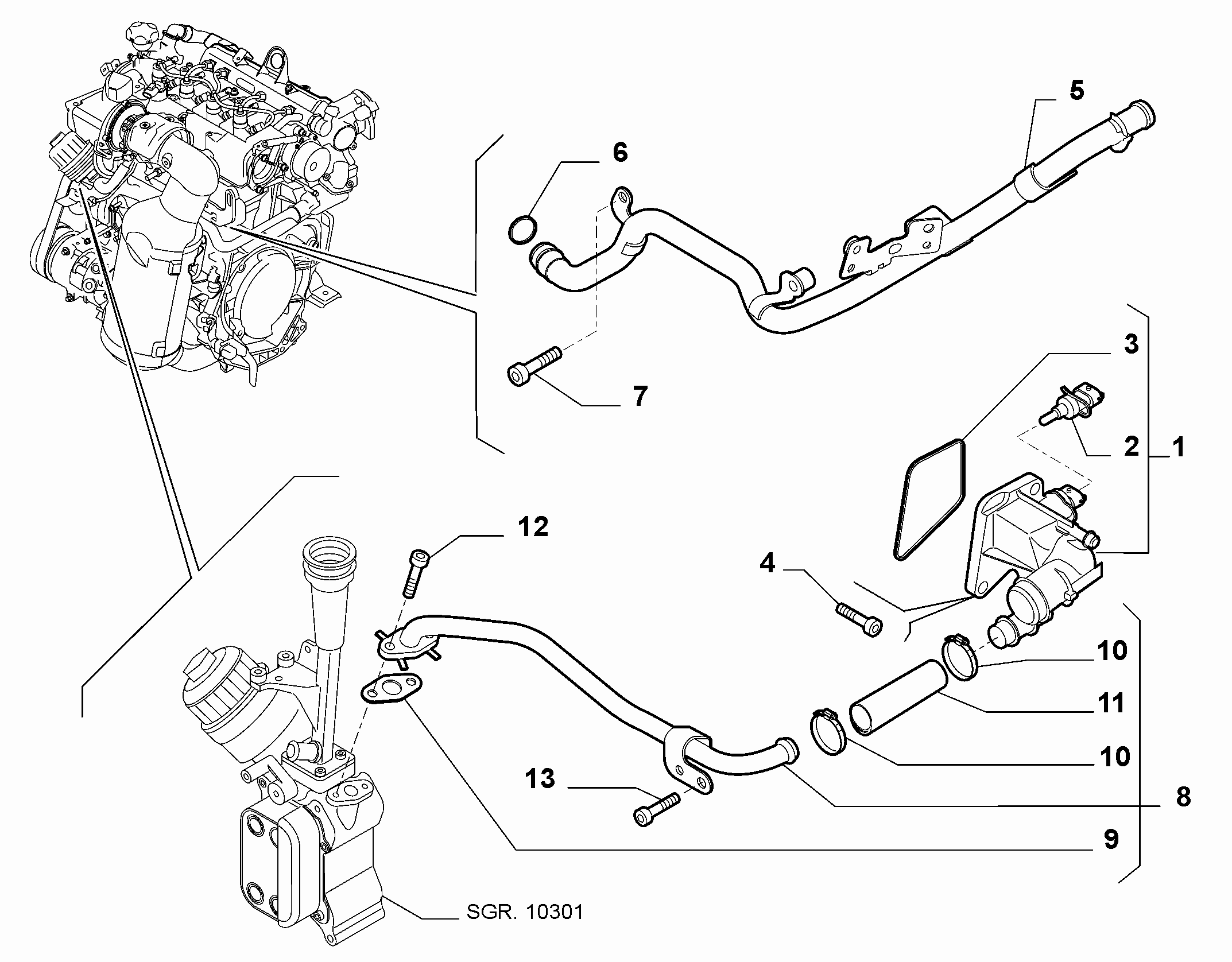 Jeep 55206393 - Sensor, coolant temperature parts5.com