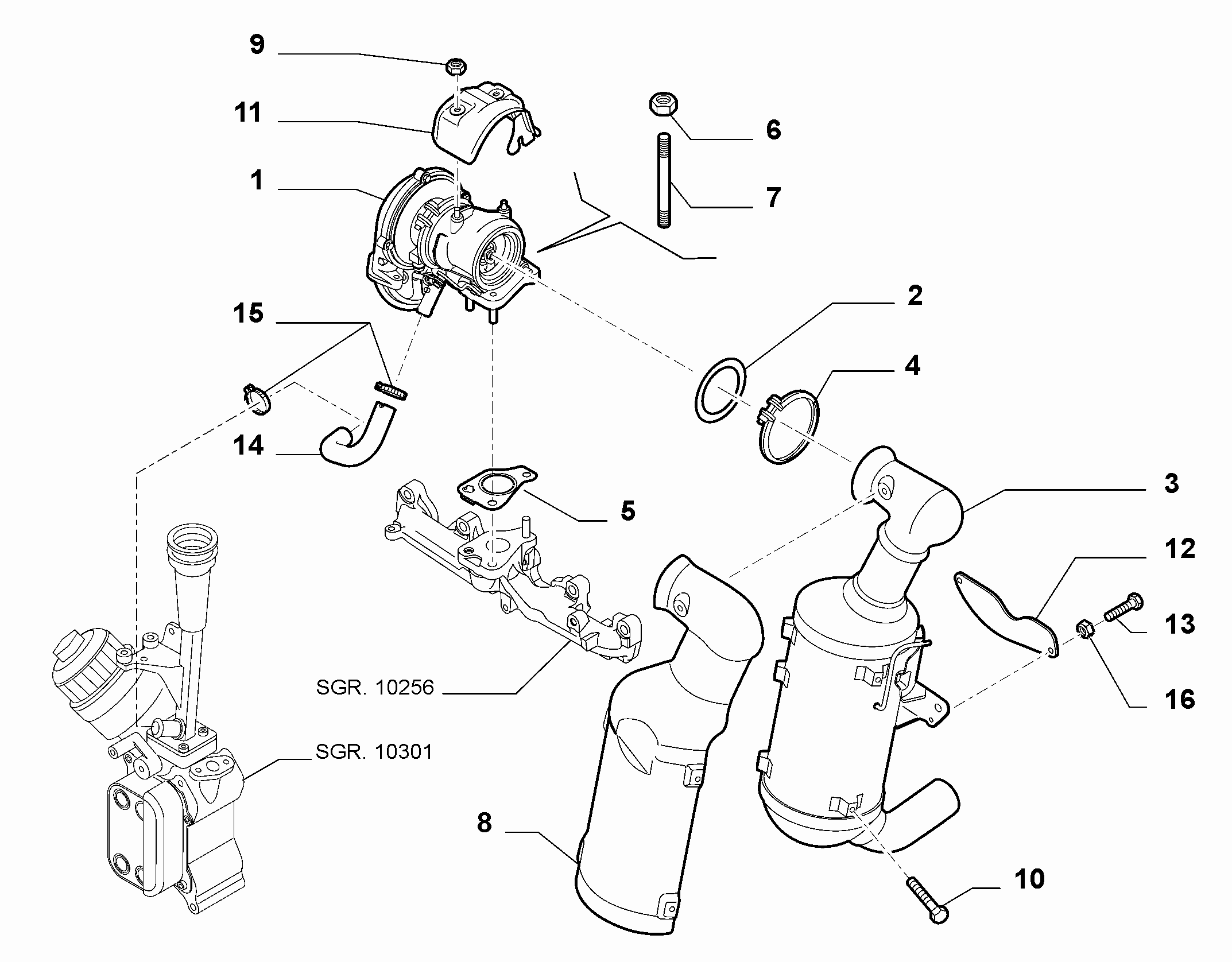 Opel 55209833 - Spojka trubiek výfukového systému parts5.com