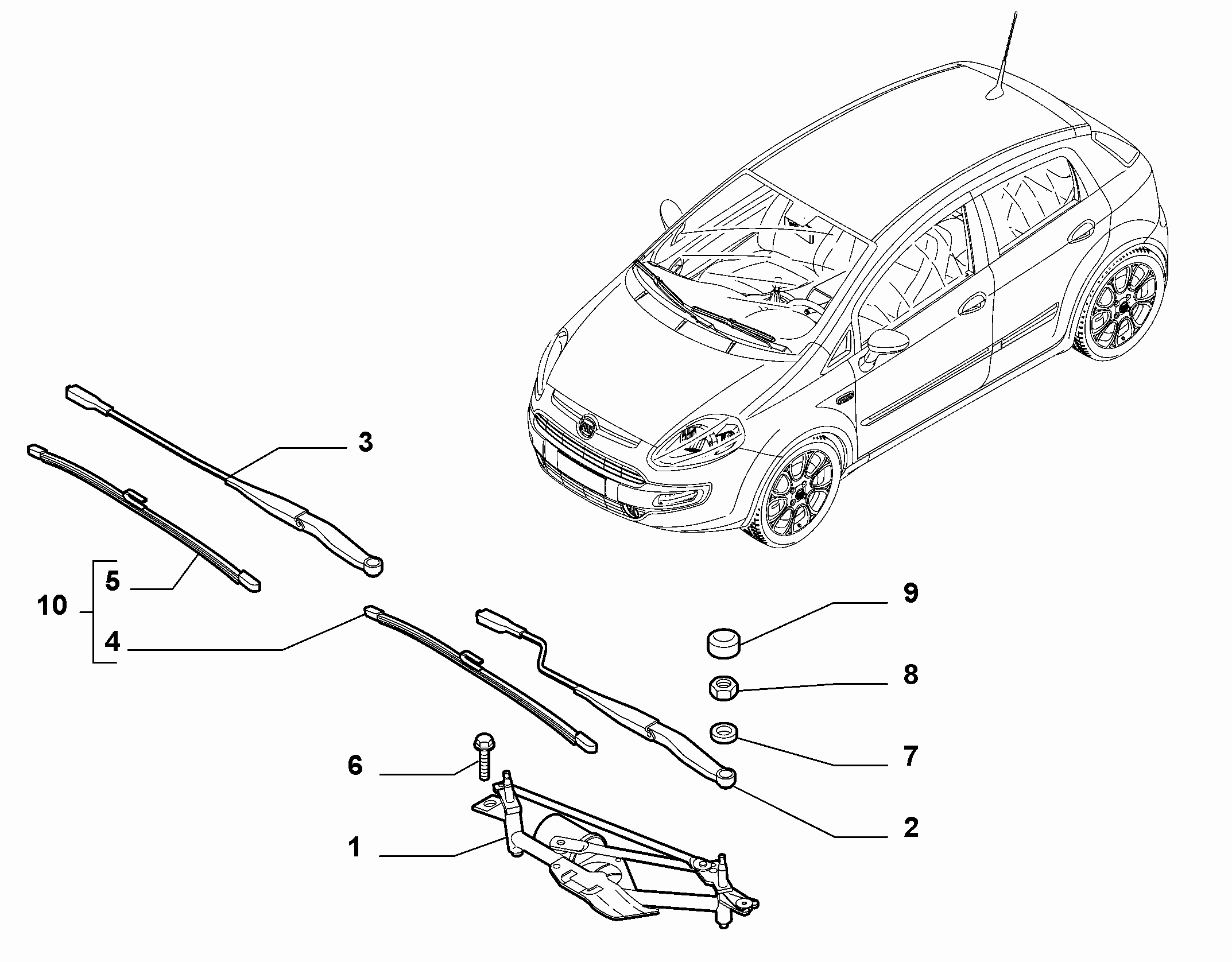 Lancia 51881061 - WINDSHIELD WIPER parts5.com