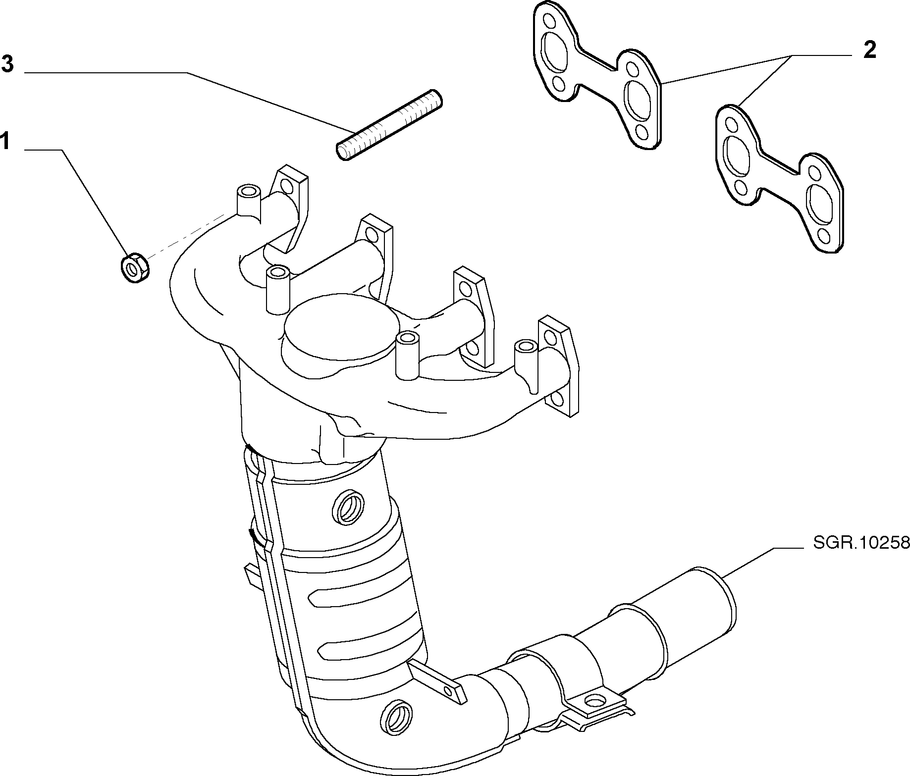 FIAT 55 192 175 - Somun, Egzoz manifoldu parts5.com