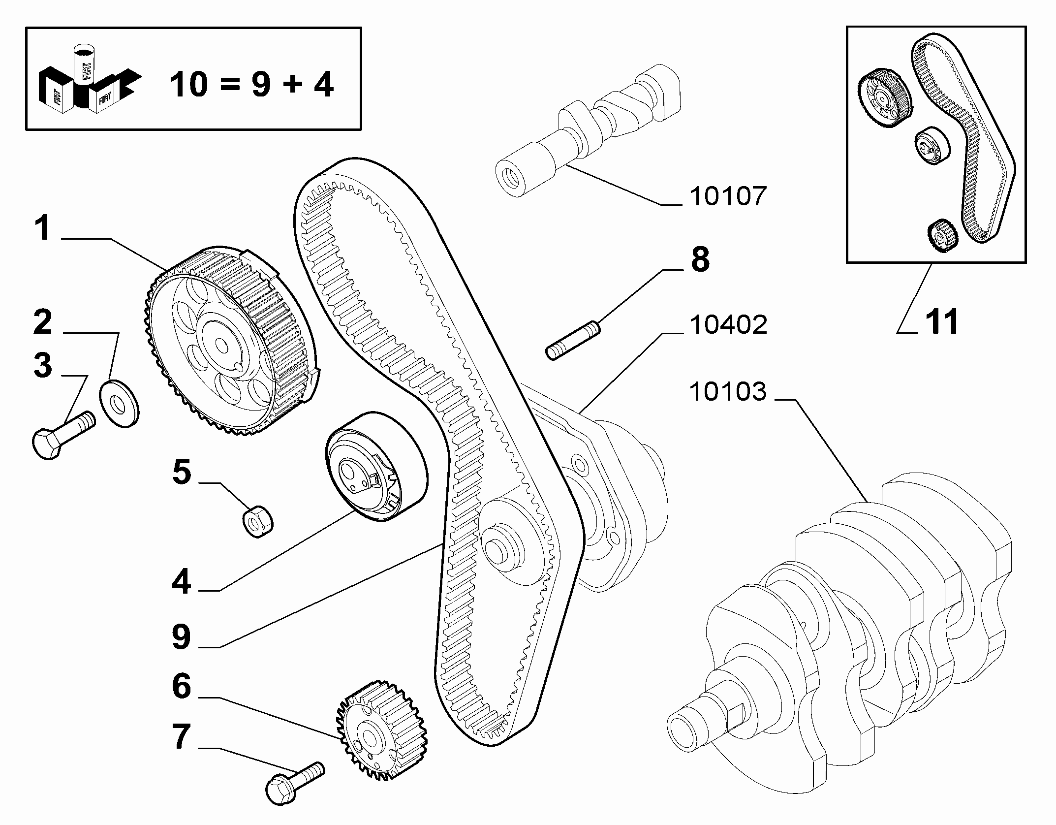 Alfa Romeo 71775900 - Sada rozvodového řemene parts5.com