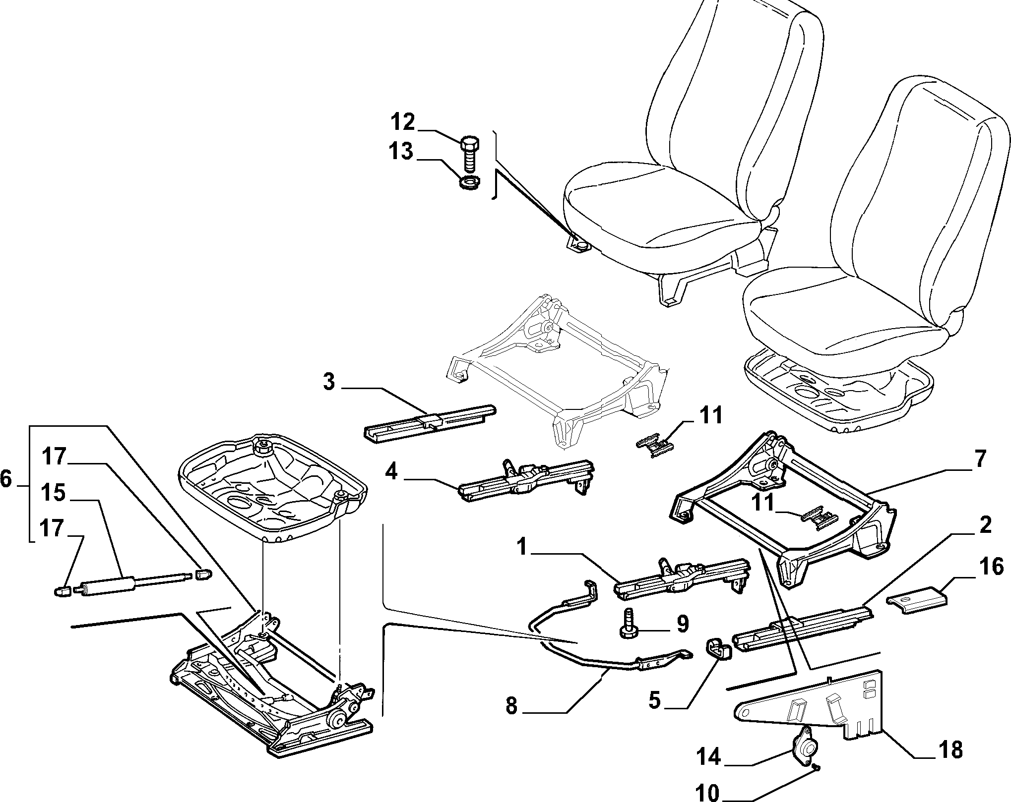 FIAT 46819205 - Amortizor, reglaj scaun parts5.com