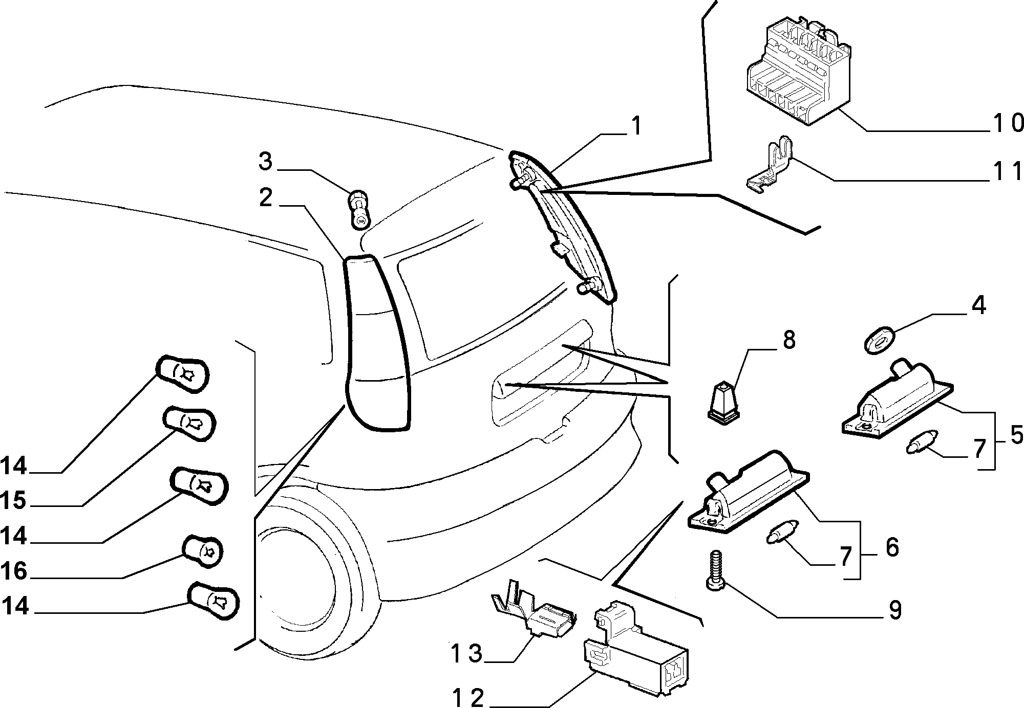 CASE IH 1 414809 0 - Bec, semnalizator parts5.com