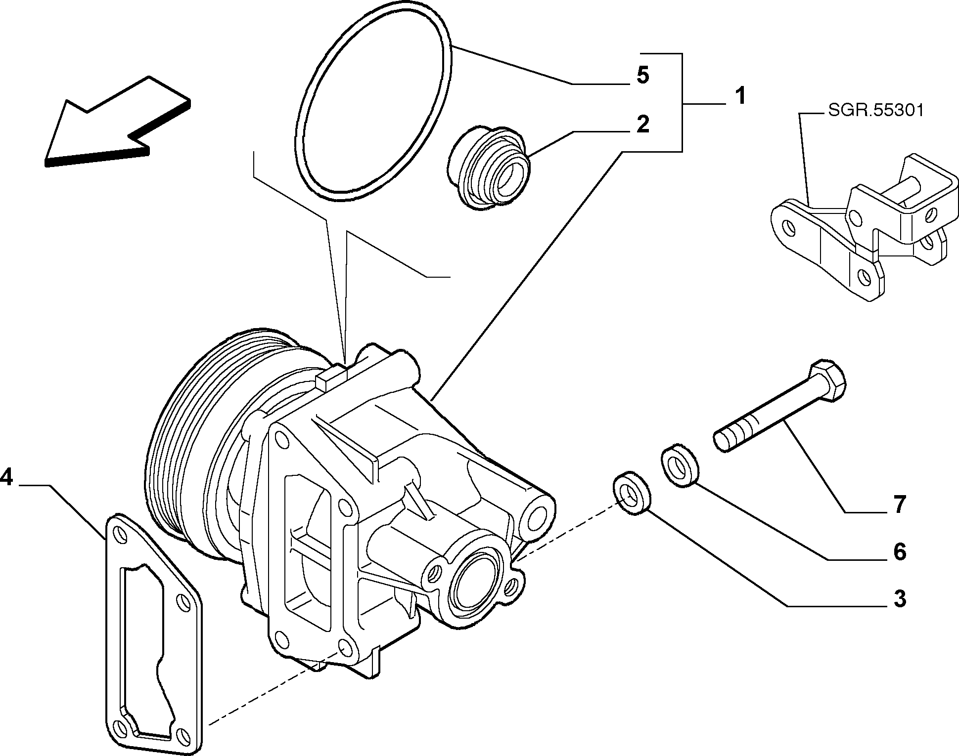 Lancia 46444355 - Pompa apa parts5.com