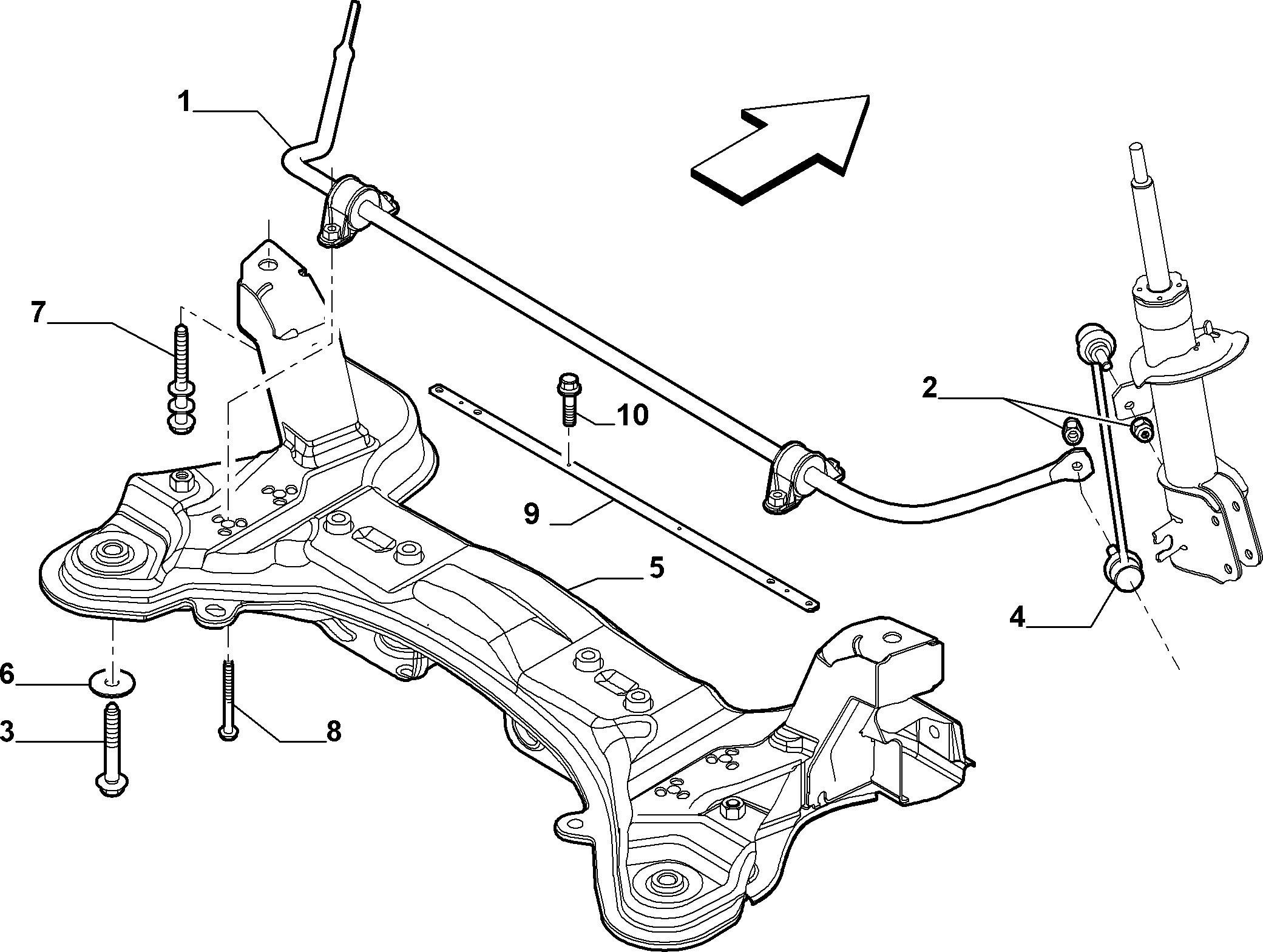 FIAT 51801136 - Brat / bieleta suspensie, stabilizator parts5.com