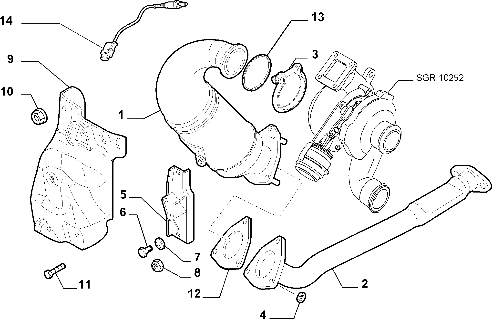 Lancia 55189996 - Lambda Sensor parts5.com