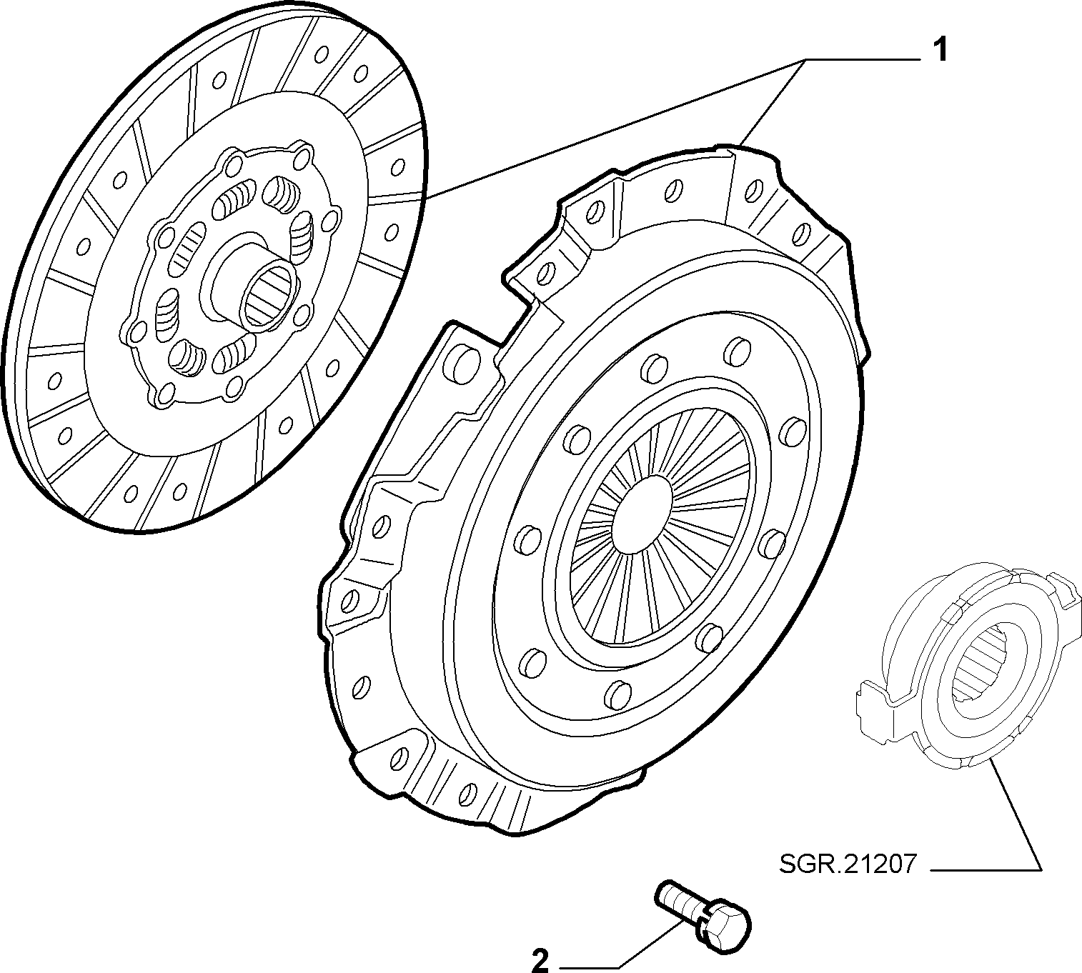 FIAT 55216285 - Clutch Kit parts5.com