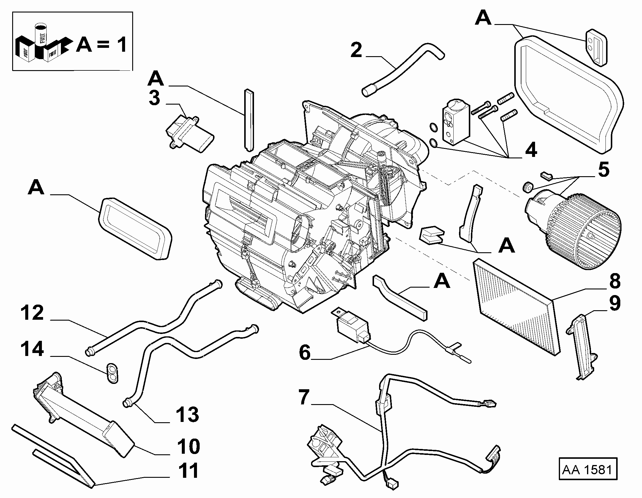 Alfa Romeo 7082301 - Filter, interior air parts5.com