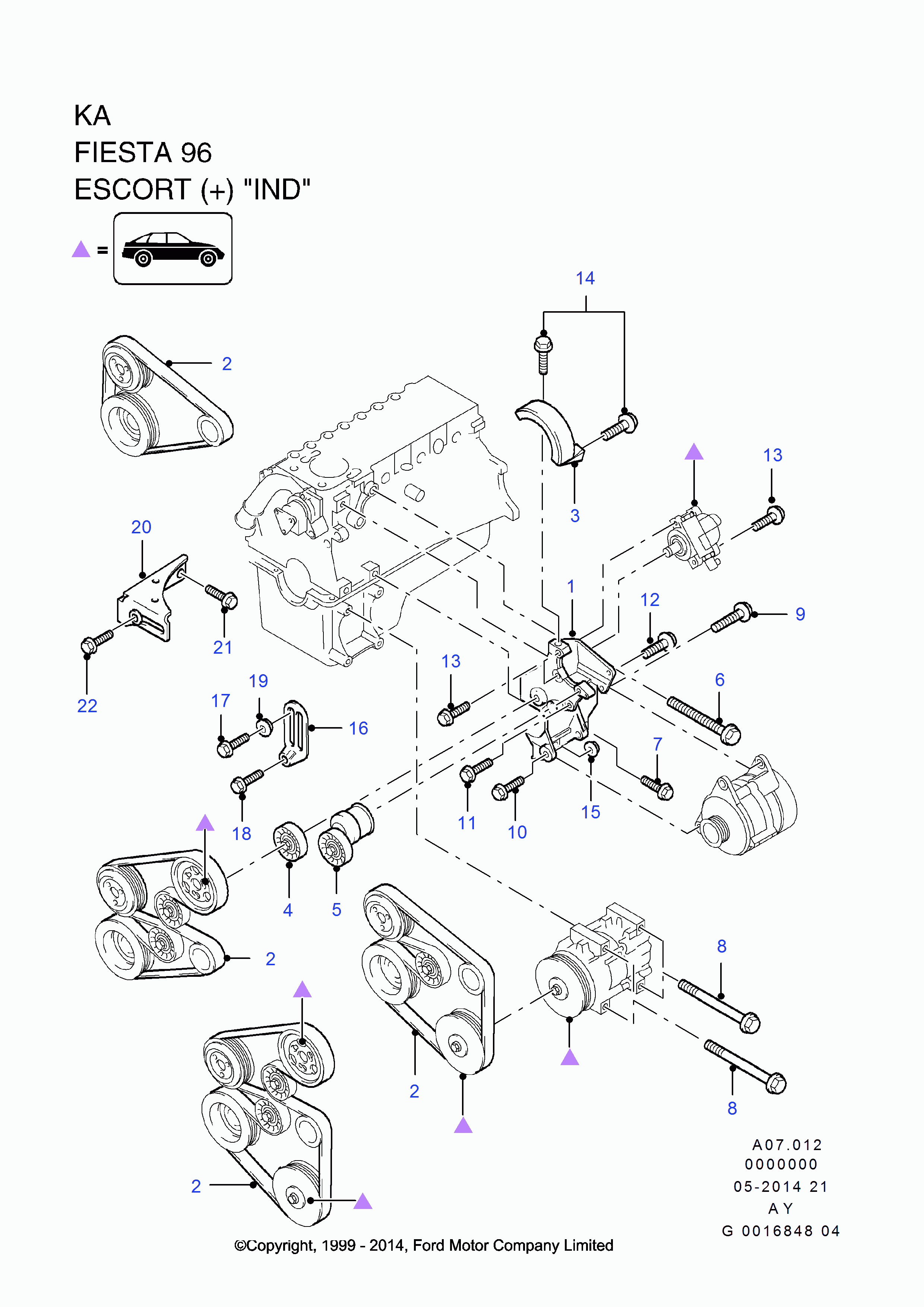 FORD 1112954 - Keilrippenriemen parts5.com