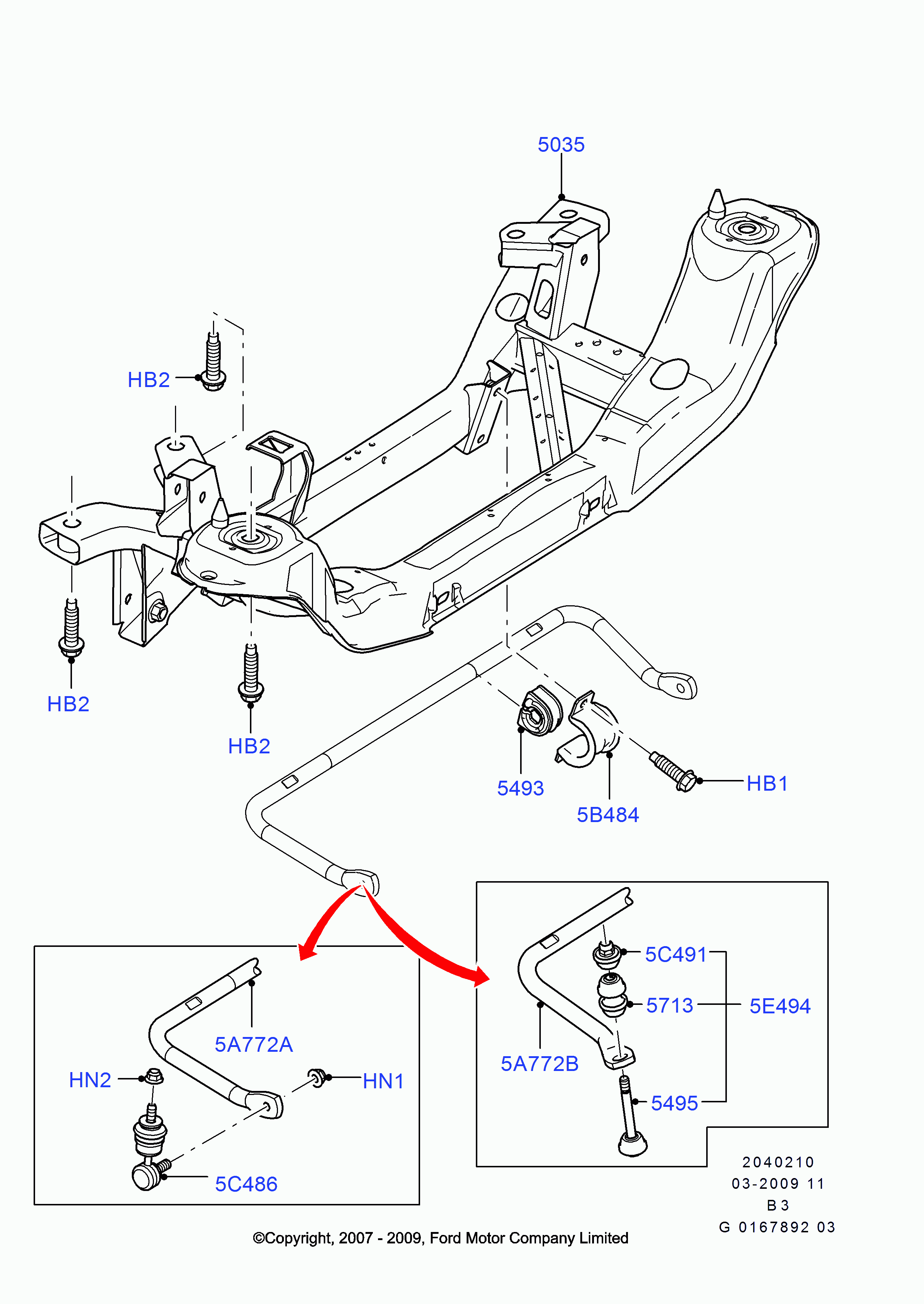 FORD 1851844 - Brat / bieleta suspensie, stabilizator parts5.com