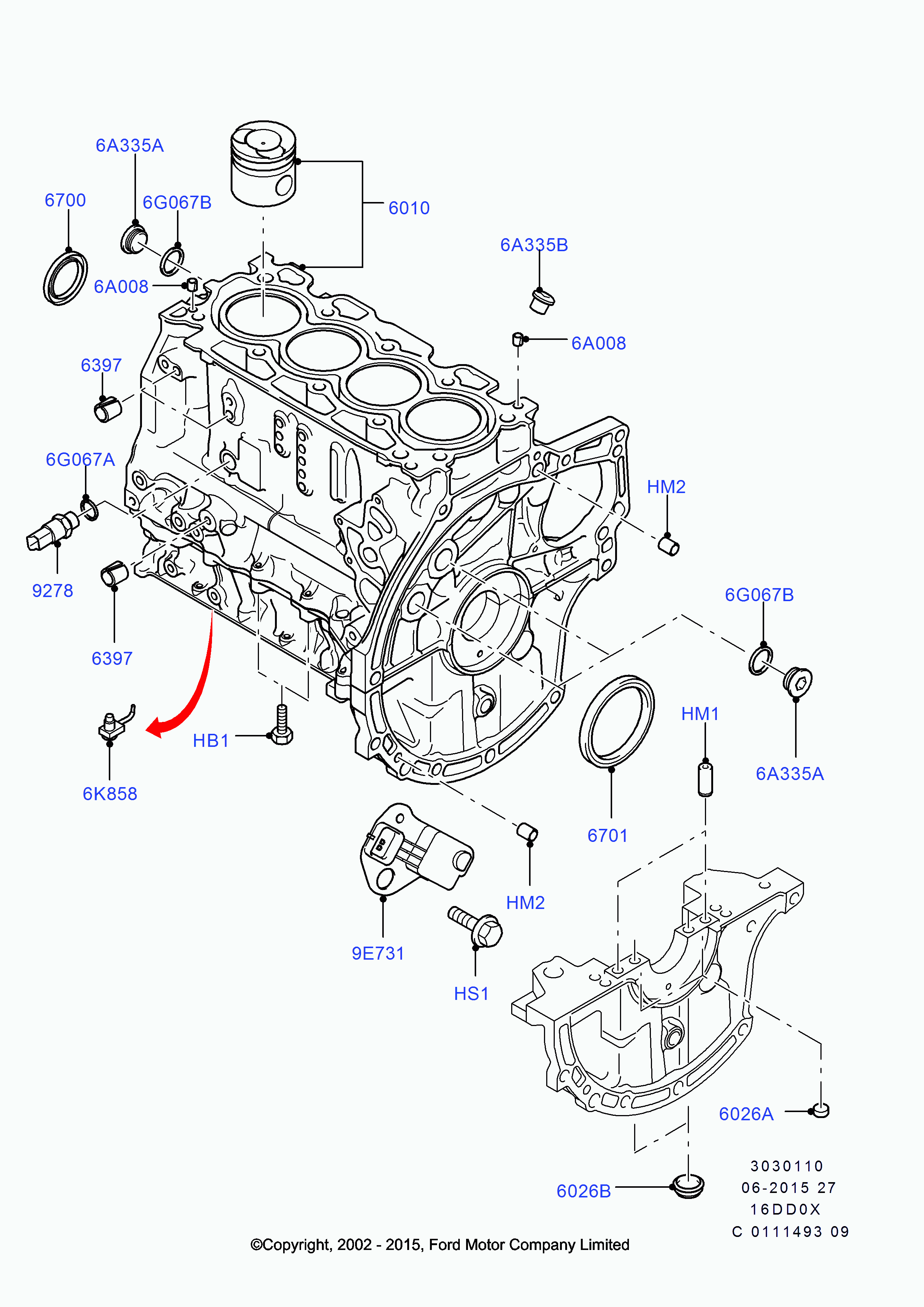 FORD 1 486 742 - Sensör, yağ basıncı parts5.com