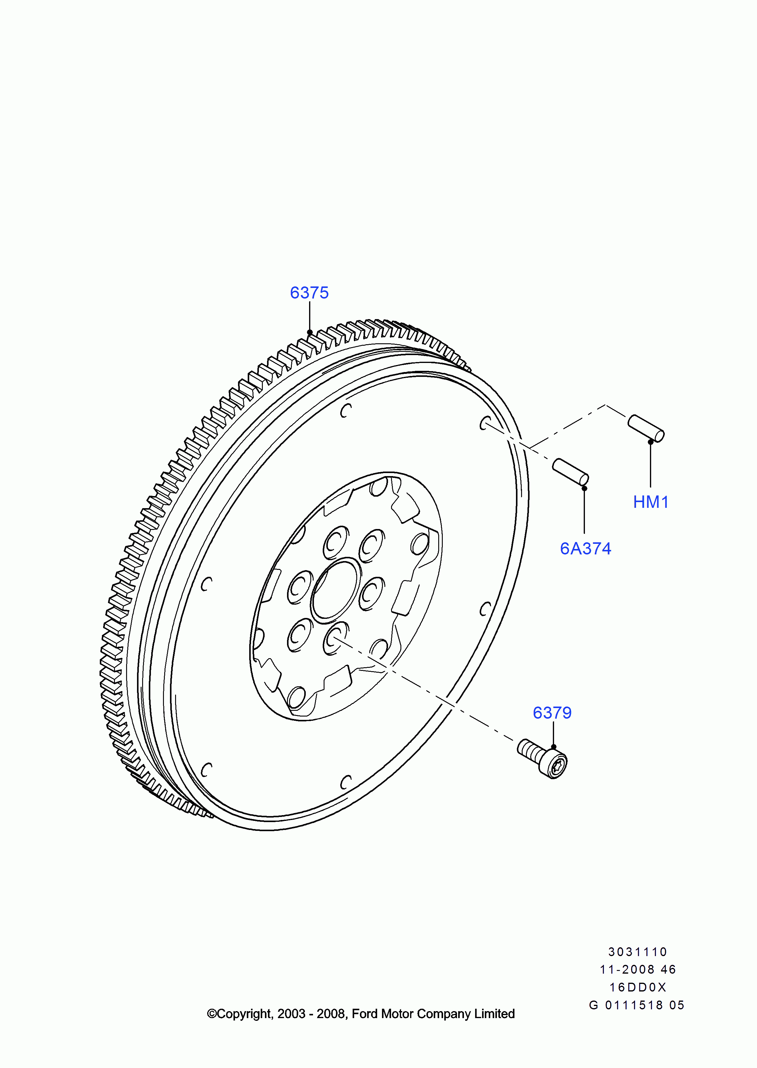 FORD 1732713 - Set surub, volanta parts5.com