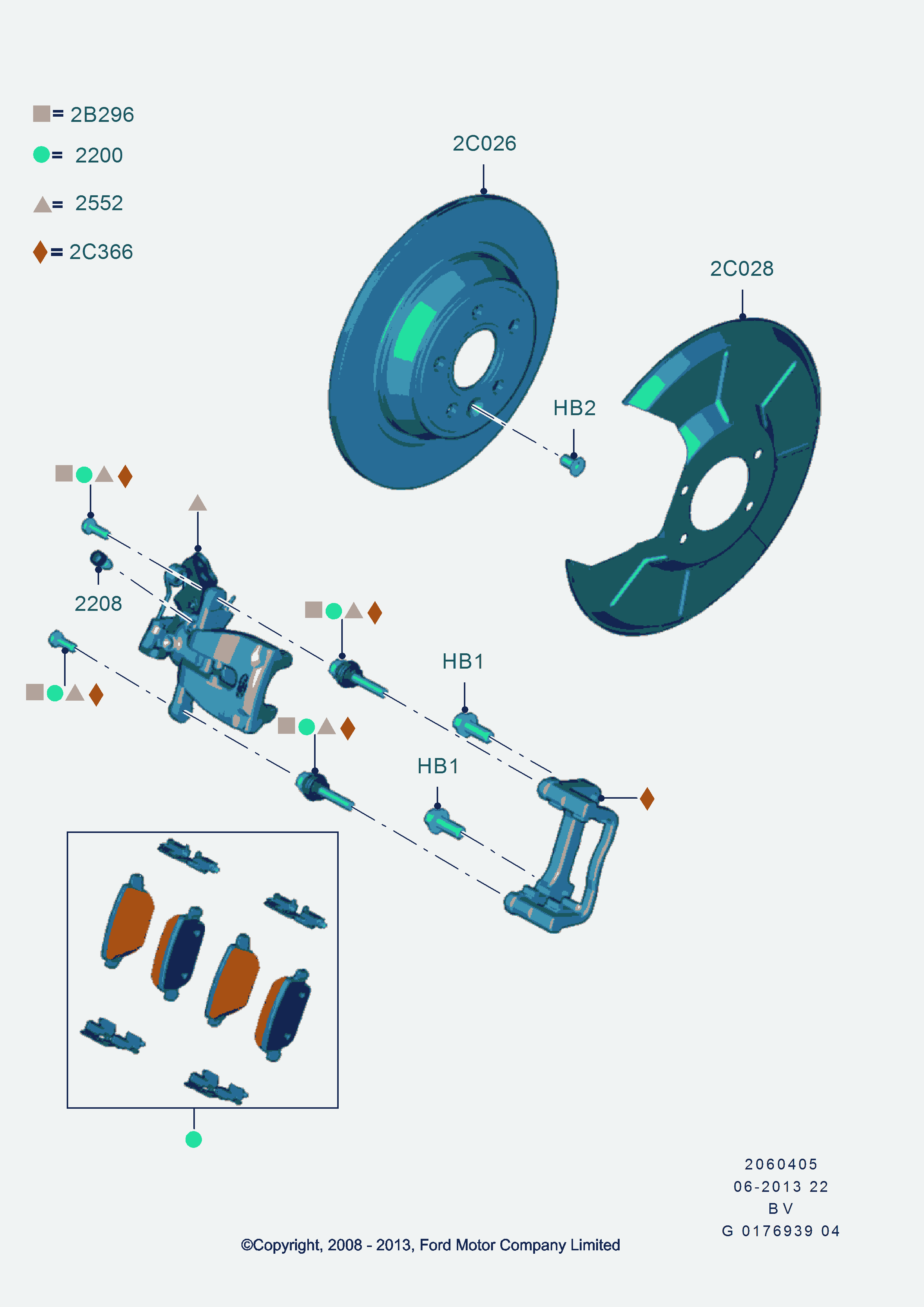 FORD 1738987 - Etrier frana parts5.com