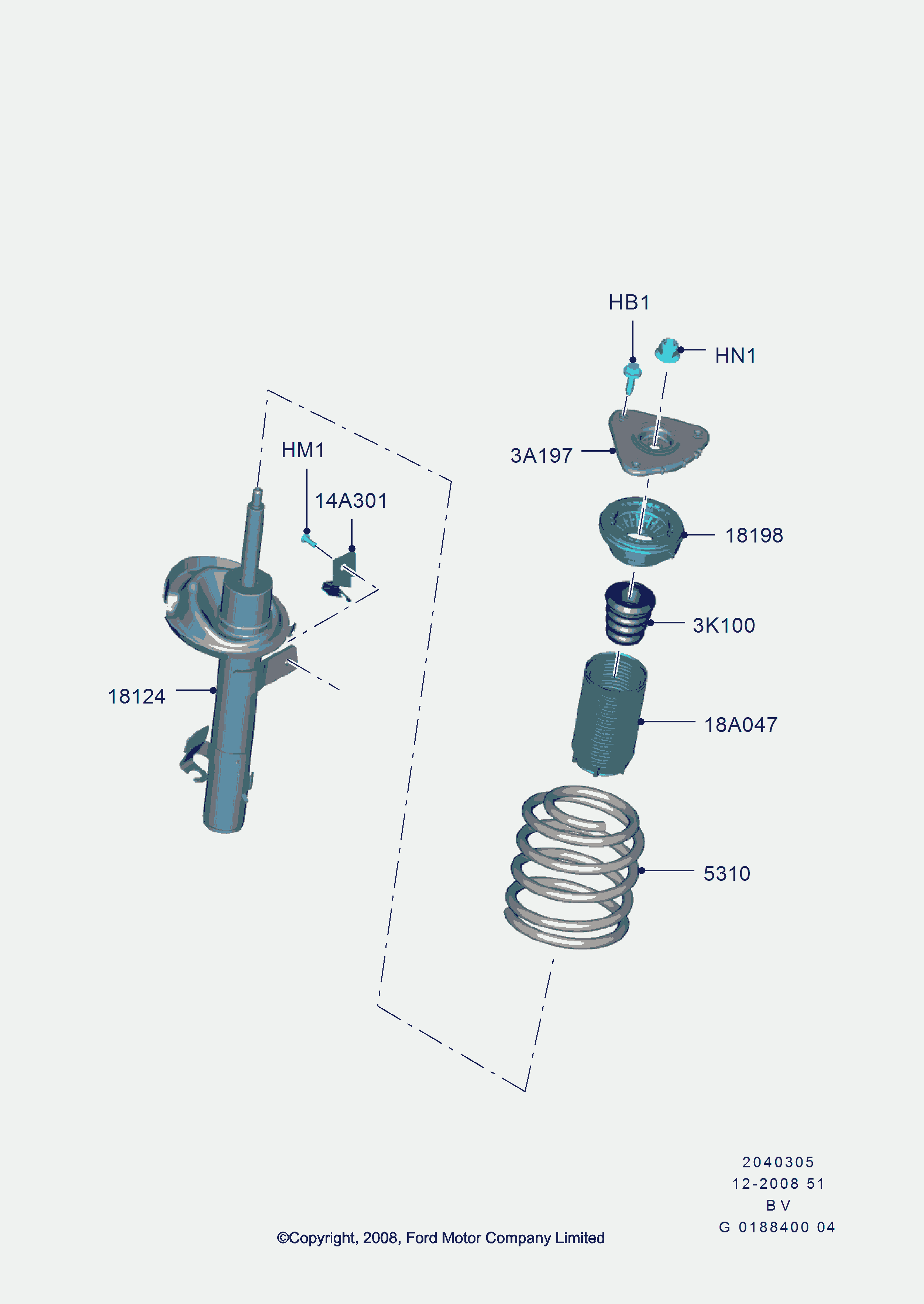 FORD 1820233 - Top Strut Mounting parts5.com