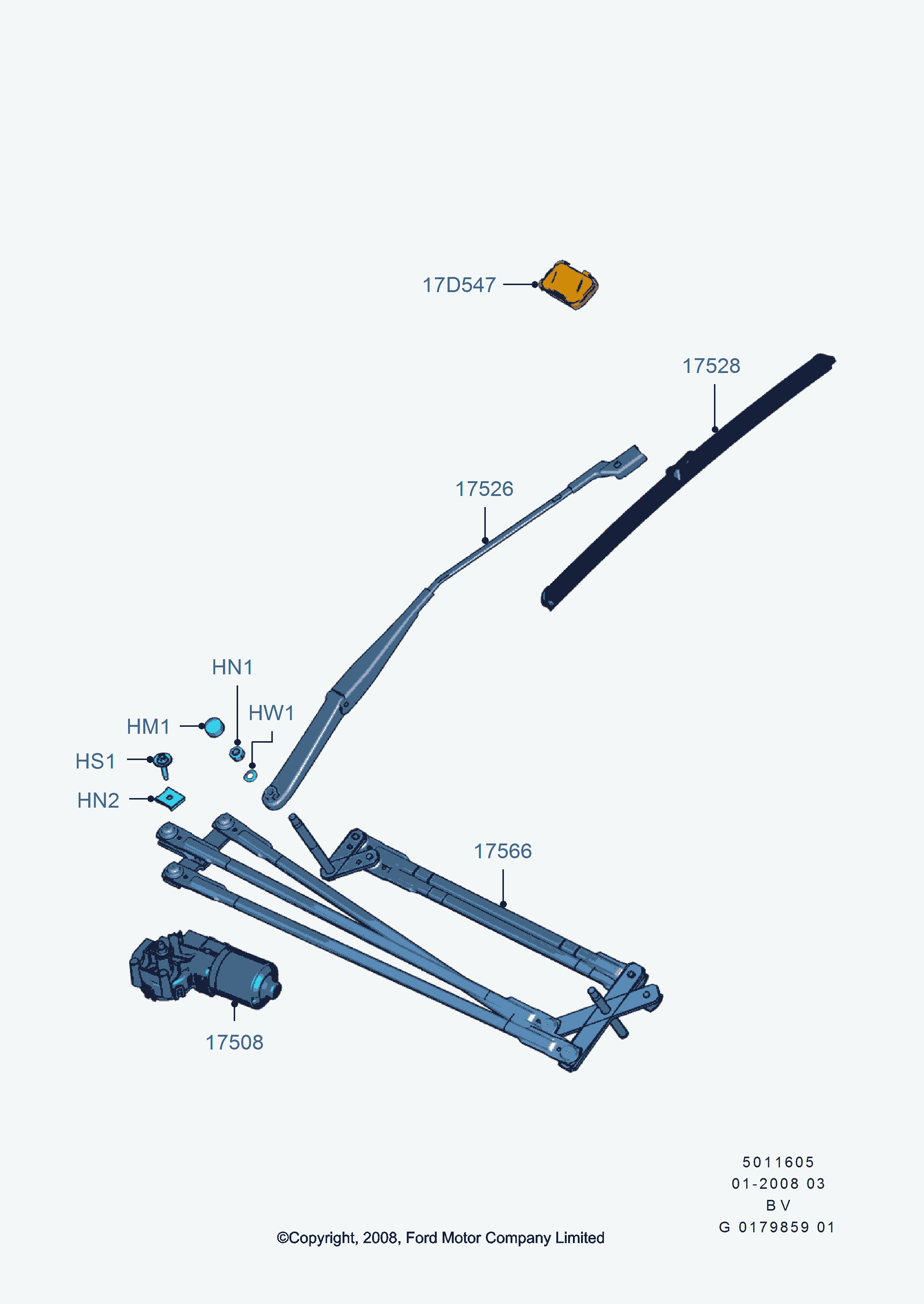 FORD 1 537 086 - Stieracia liżta parts5.com