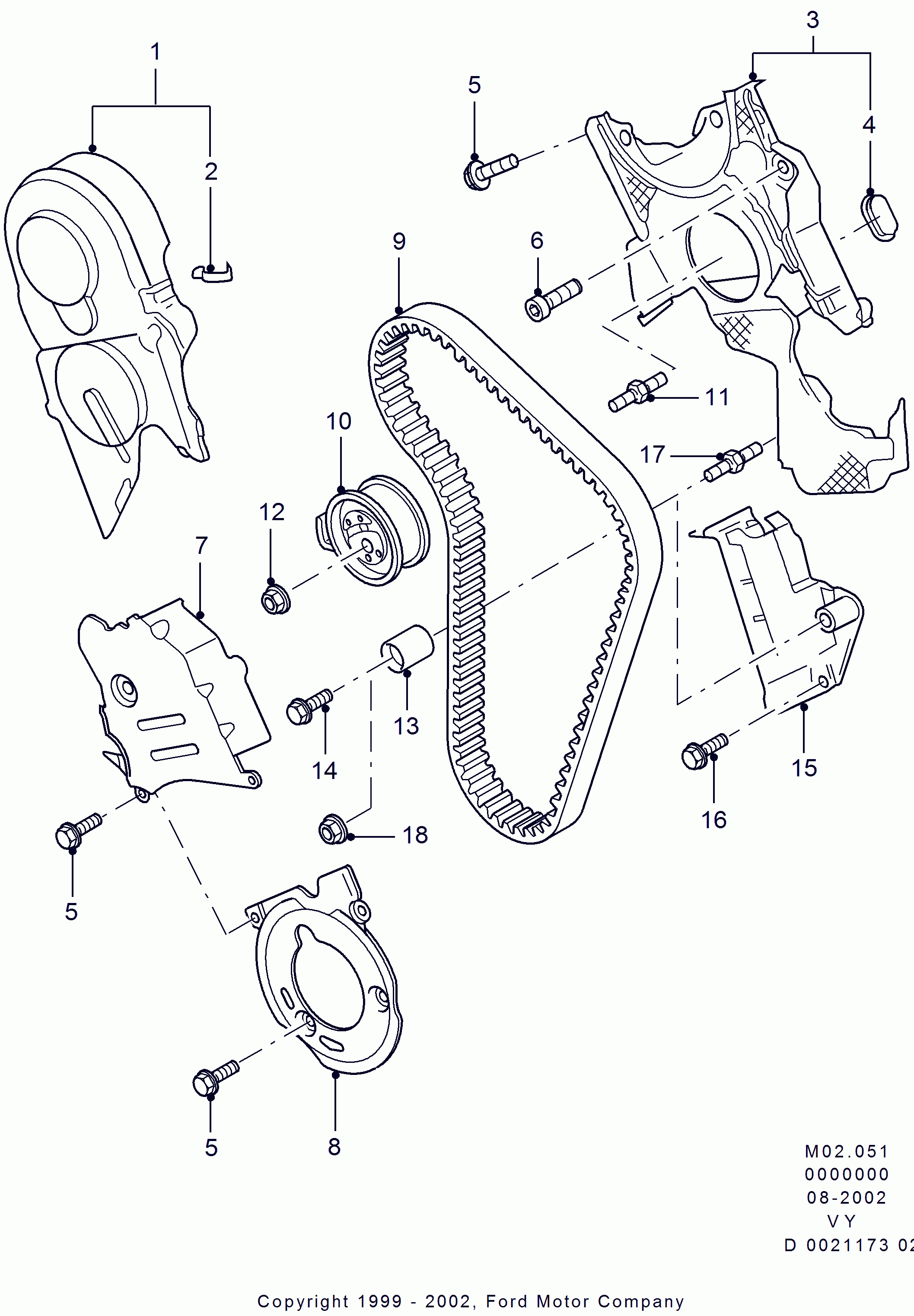 FORD 1 100 585 - Szíjtárcsa / vezetőgörgő, fogasszíj parts5.com