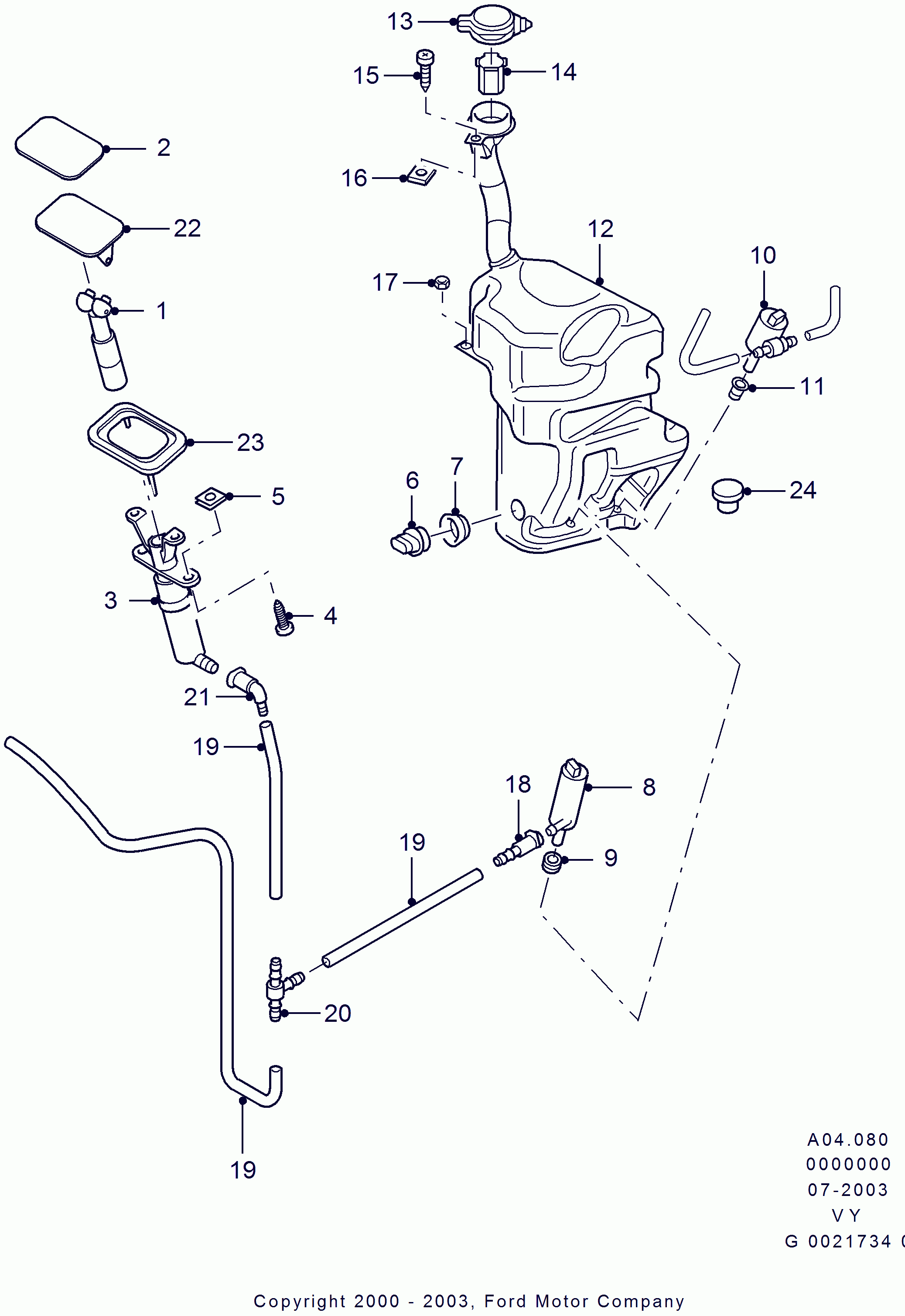 FORD 1 112 804 - Водна помпа за миещо устр., почистване на фаровете parts5.com