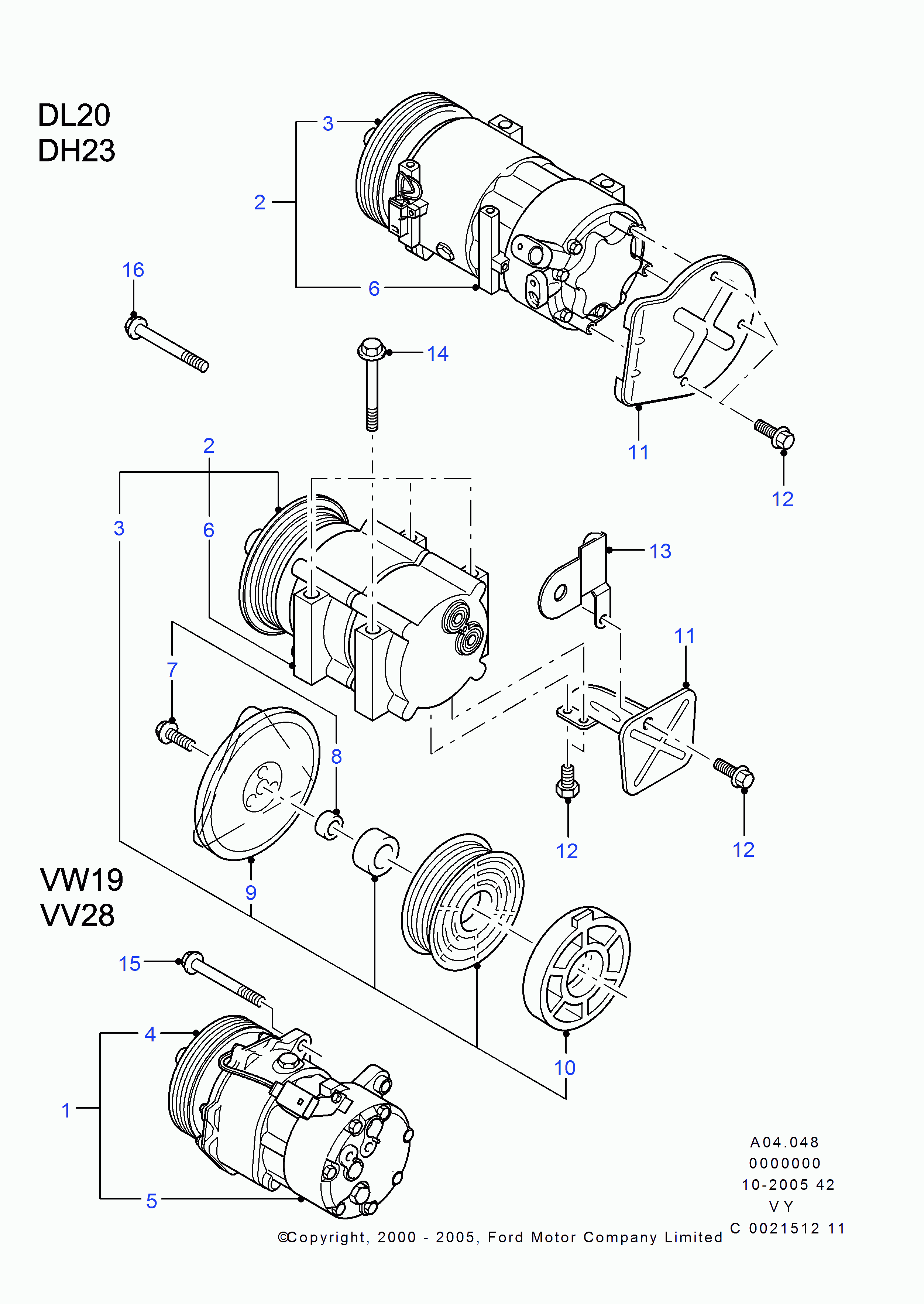 FORD 1 111 419 - Compresor, climatizare parts5.com