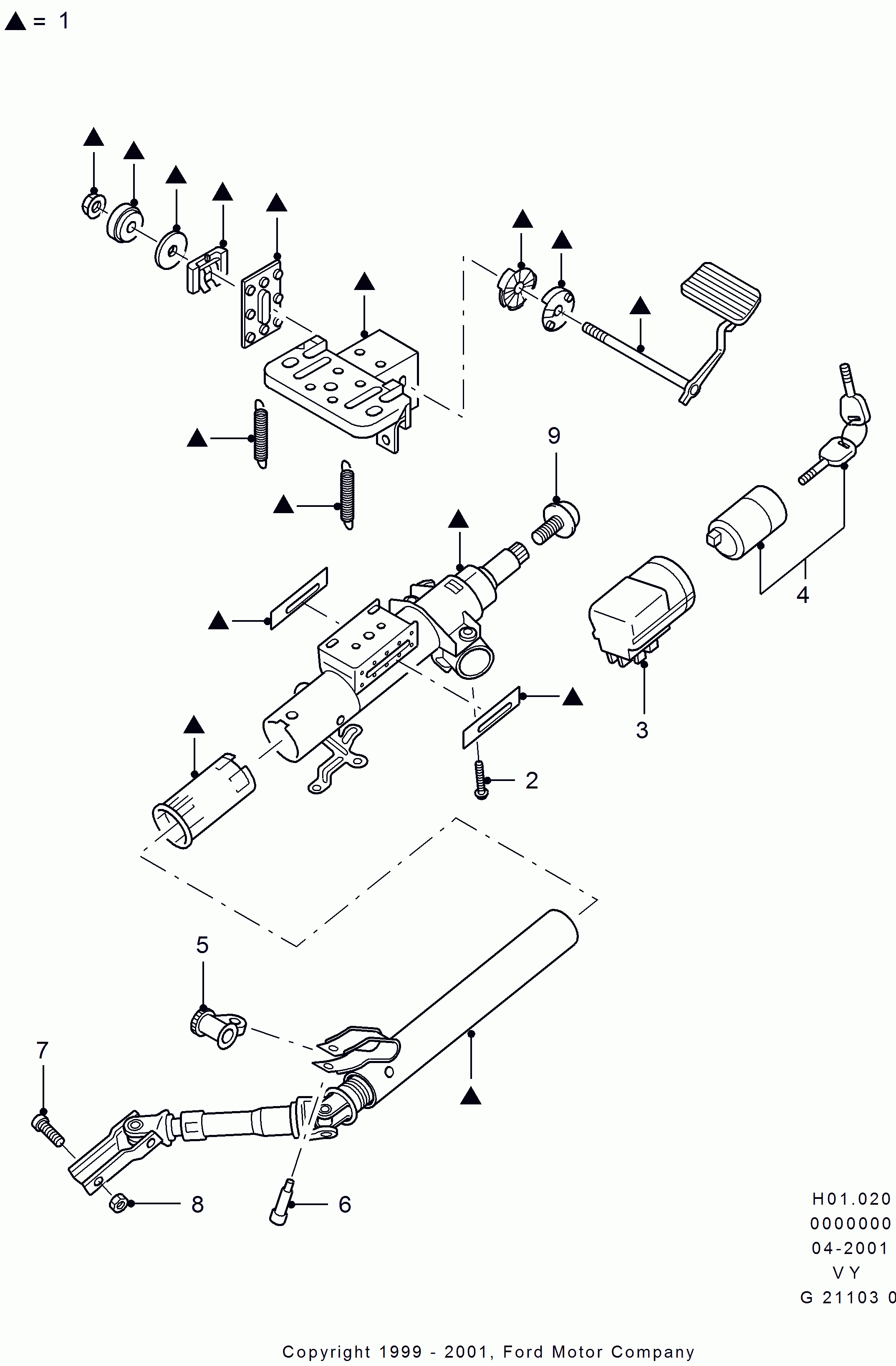 FORD 1108947 - Włącznik zapłonu / rozrusznika parts5.com