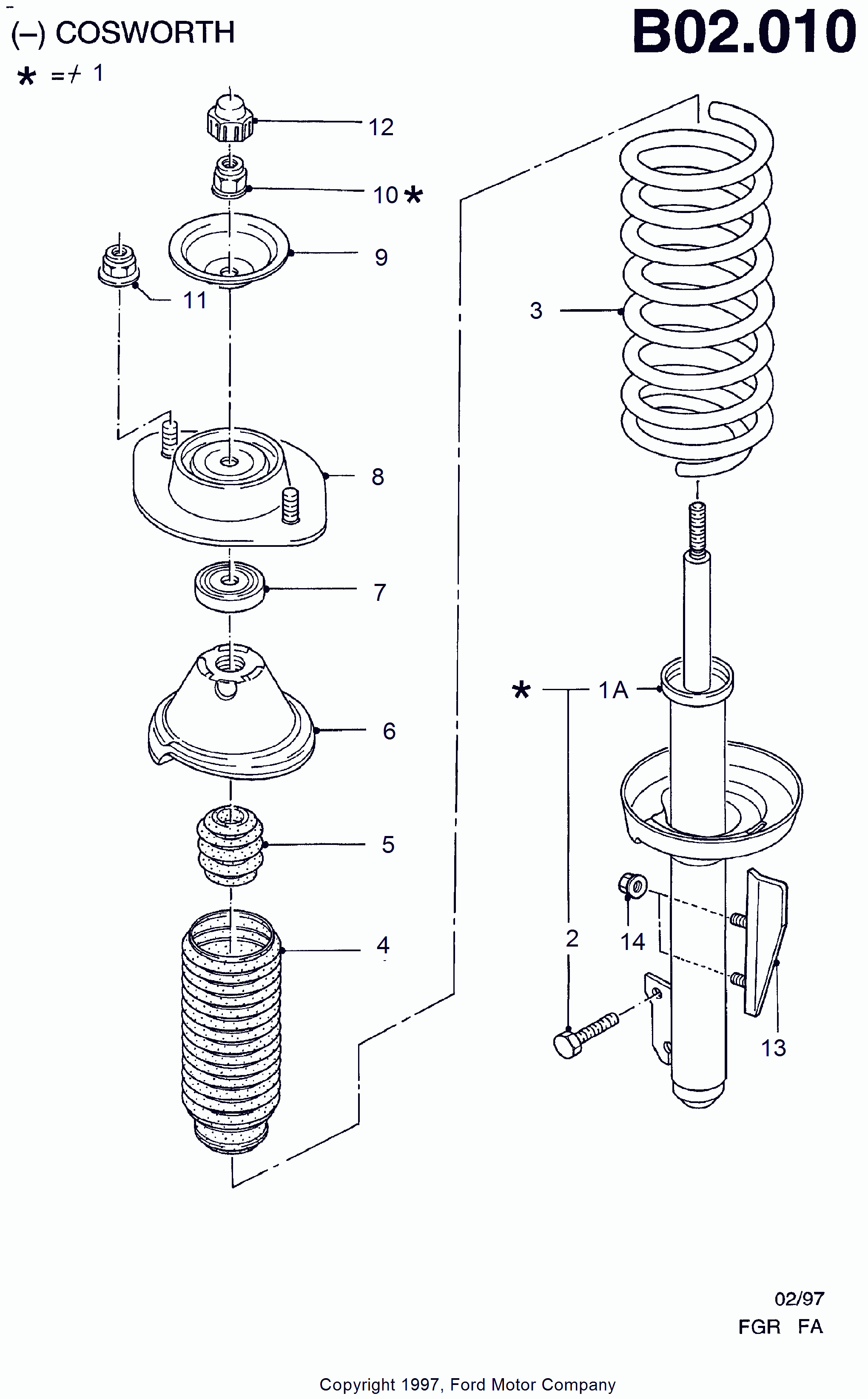 FORD 7379687 - Σετ προστασίας από σκόνη, αμορτισέρ parts5.com