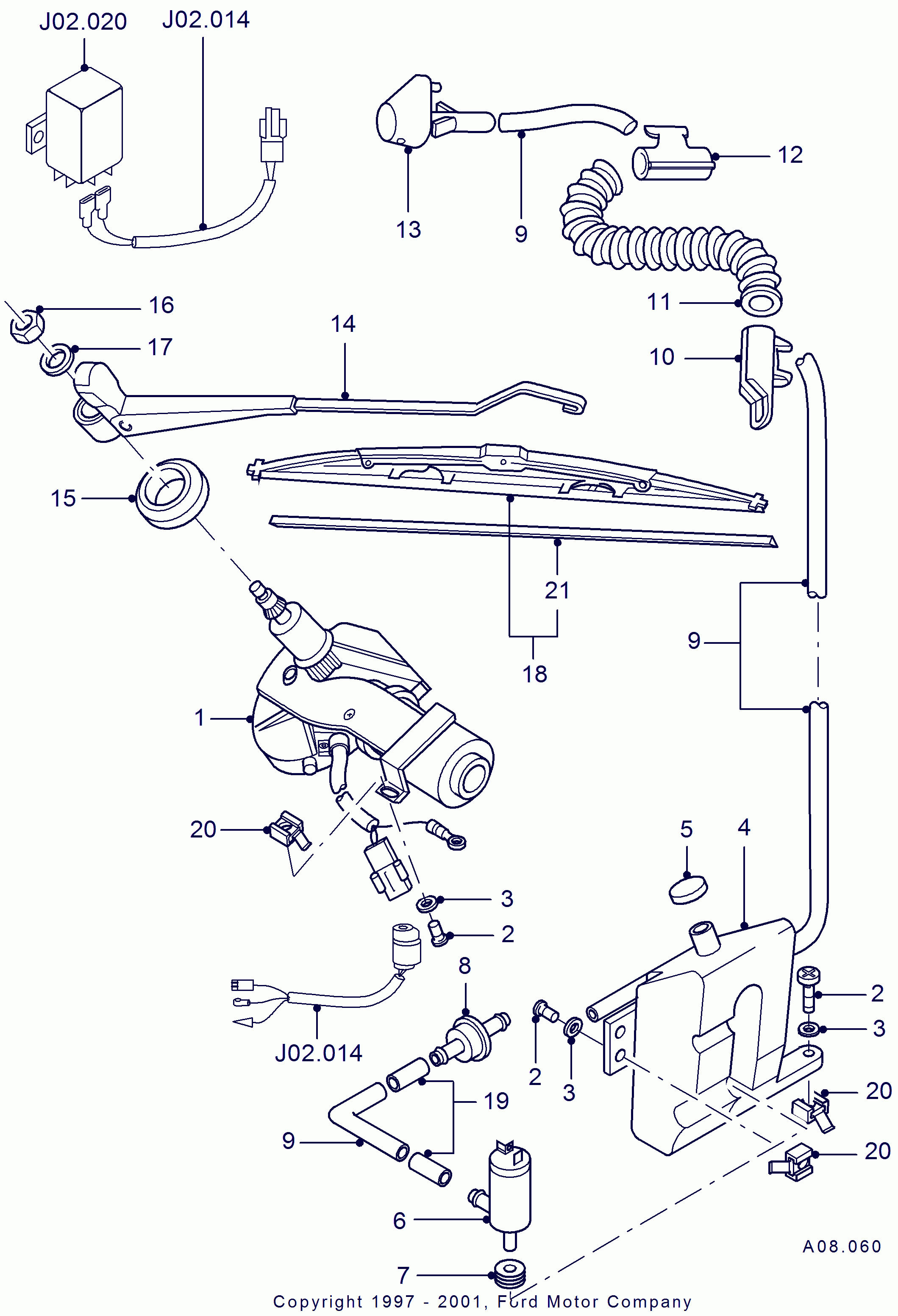 FORD 6 153 469 - Pumpa za tekućinu za pranje, pranje stakla parts5.com